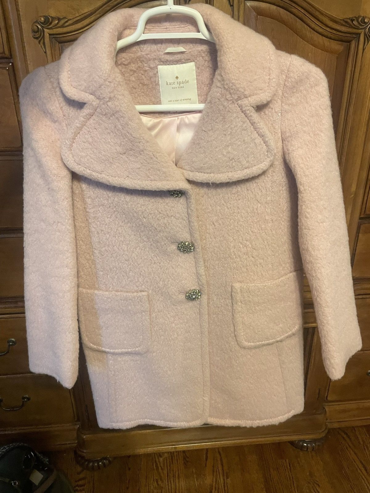 image of Kate Spade Coat in Pink, Women's (Size XS)