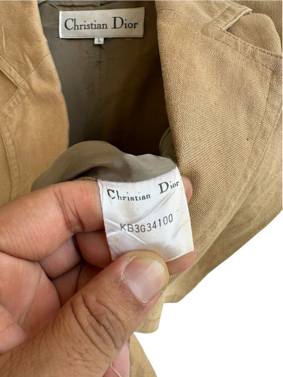 Dior Vintage Christian Dior Short Sleeve Tan Tailored Jacket Size US S / EU 44-46 / 1 - 4 Thumbnail