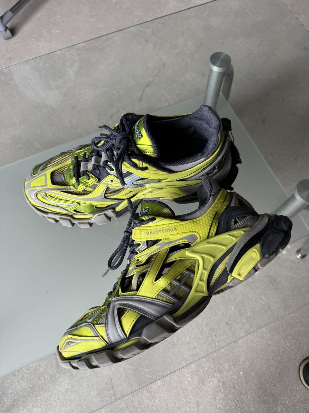 Balenciaga Balenciaga Track 2.0 Sneakers Green Grey Size US 8.5 / EU 41-42 - 4 Thumbnail