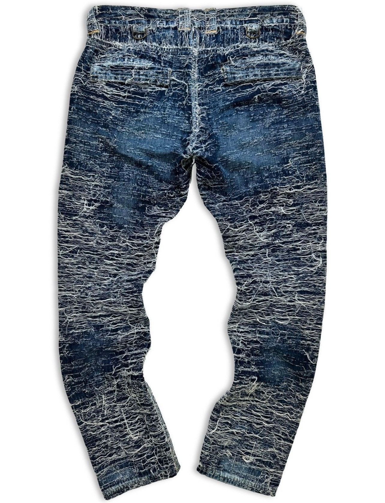 Blackmeans AW15 Blackmeans Artisanal ‘Boro’ Thrashed Blue Denim Size US 31 - 2 Thumbnail