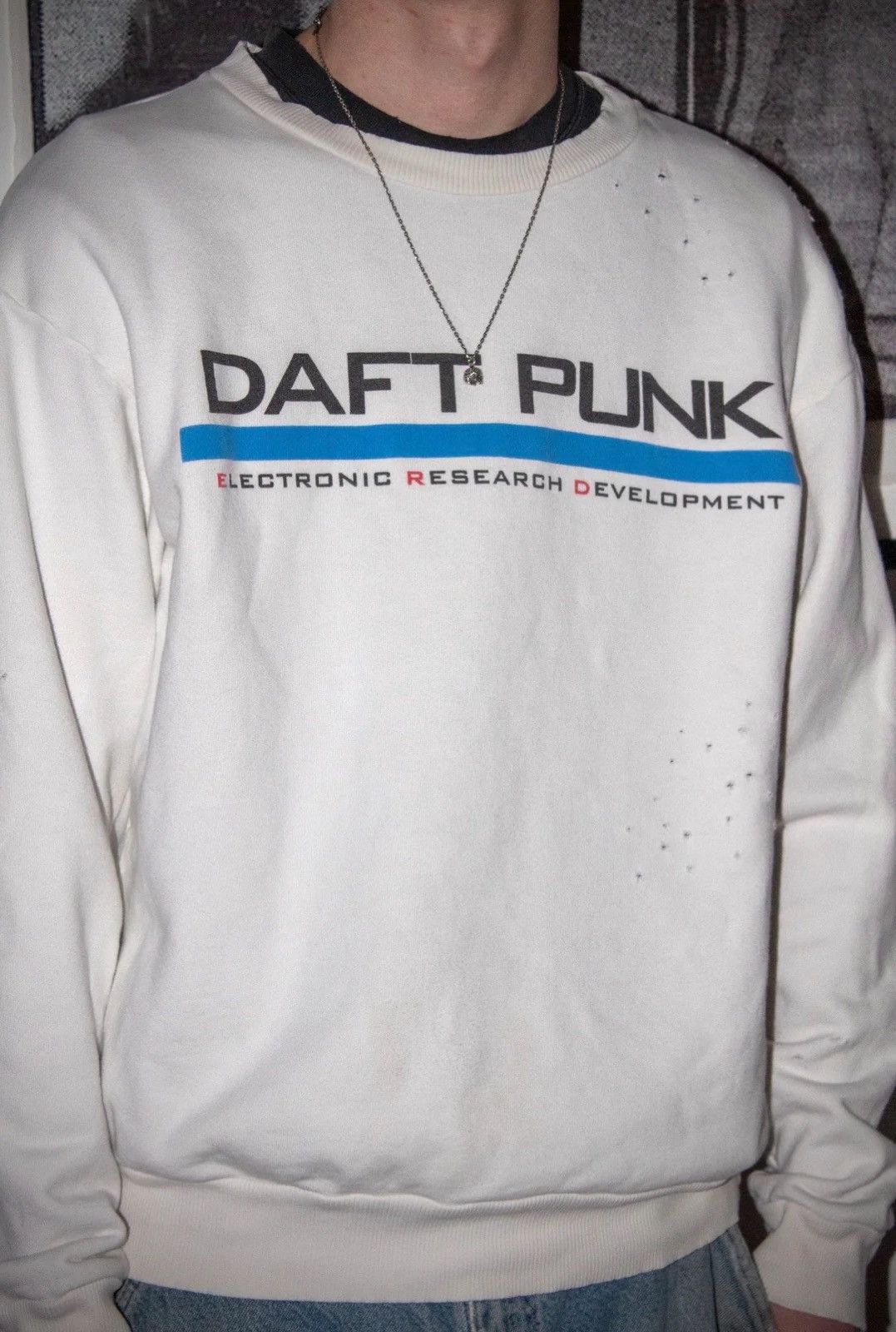 Enfants Riches Deprimes 🚭GRAIL🚭 1/25 DAFT PUNK "ELECTRONIC RESEARCH DEV" CREWNECK Size US XL / EU 56 / 4 - 9 Thumbnail