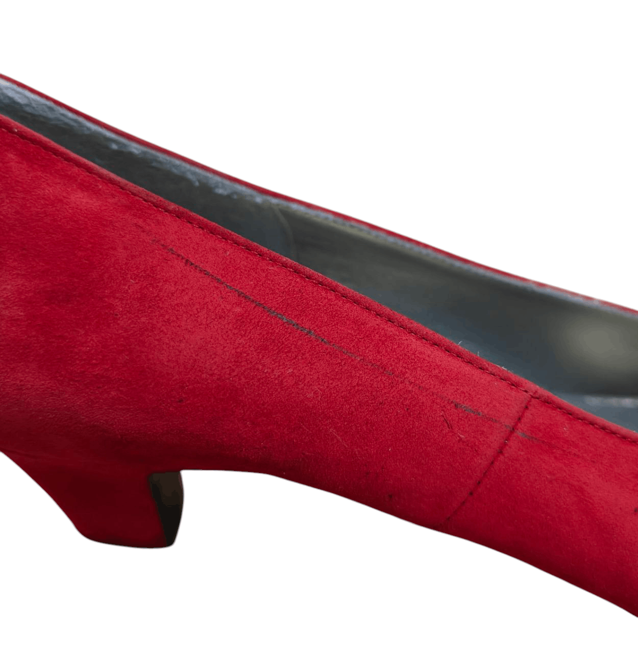 Yves Saint Laurent YSL Red Suede Leather Heels Size US 7 / IT 37 - 11 Thumbnail