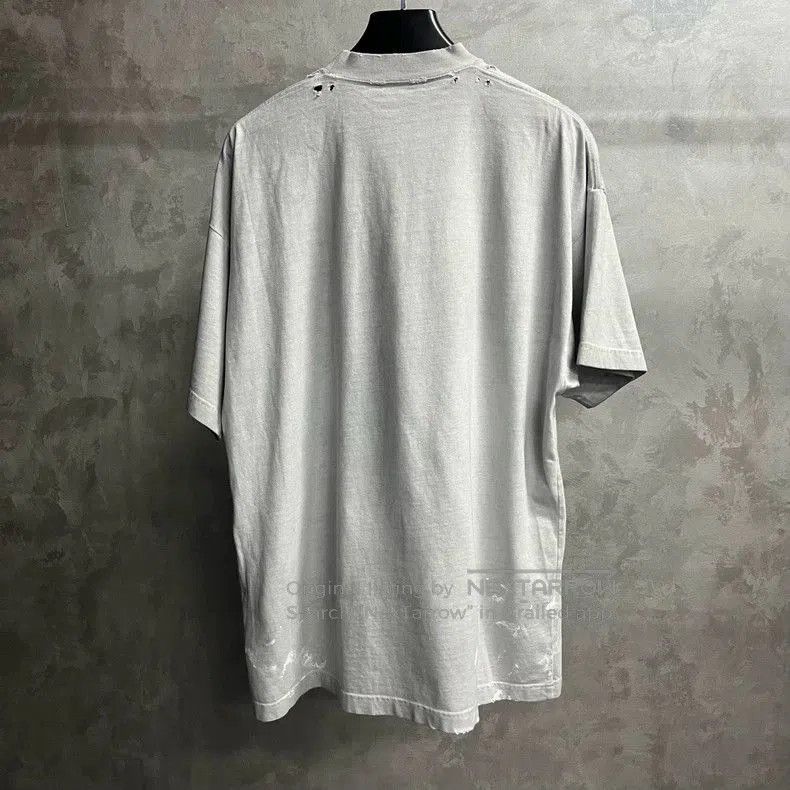 Balenciaga Balenciaga Gray Lightning Logo Short Sleeve Tee. Size US S / EU 44-46 / 1 - 2 Thumbnail