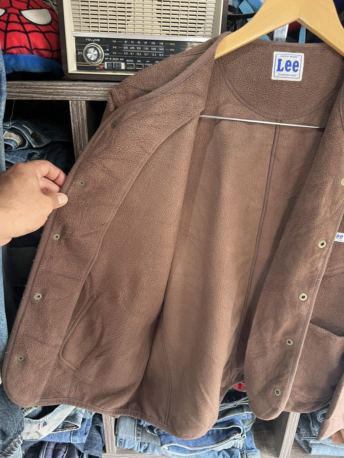 Lee 🔥Lee Union Made Cropped Button Fleece Jacket Size US S / EU 44-46 / 1 - 13 Thumbnail