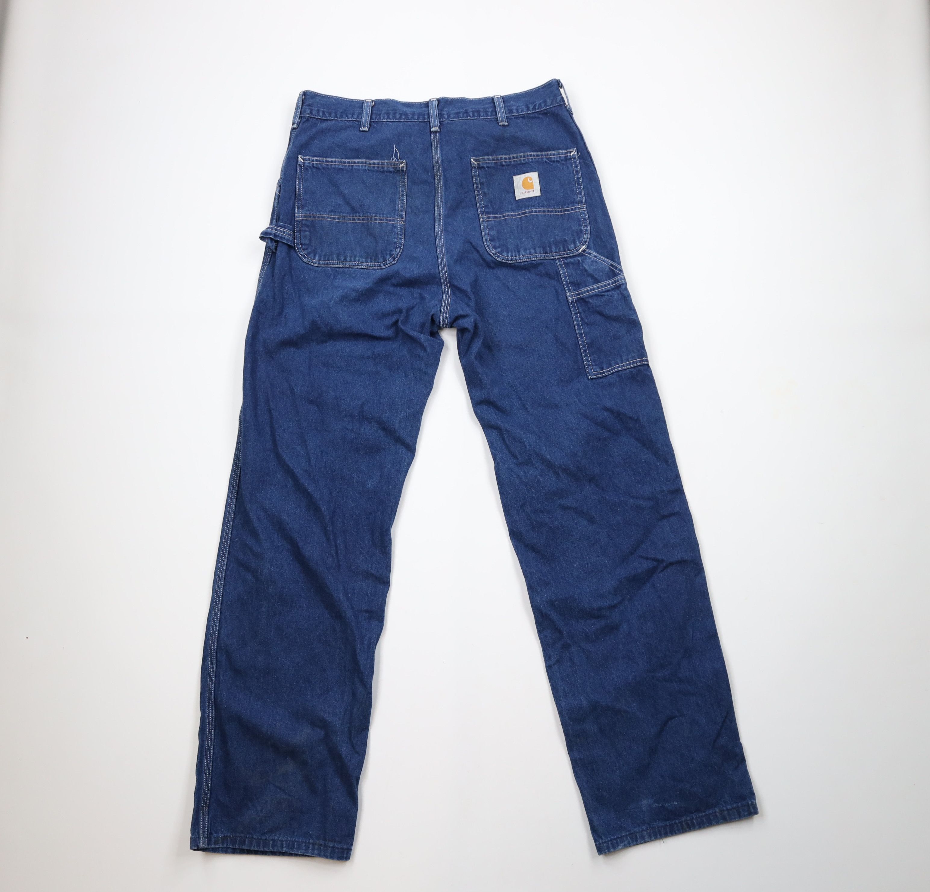 Carhartt × Vintage Vintage 90s Carhartt Spell Out Wide Leg Dungaree Jeans USA Size US 34 / EU 50 - 11 Thumbnail