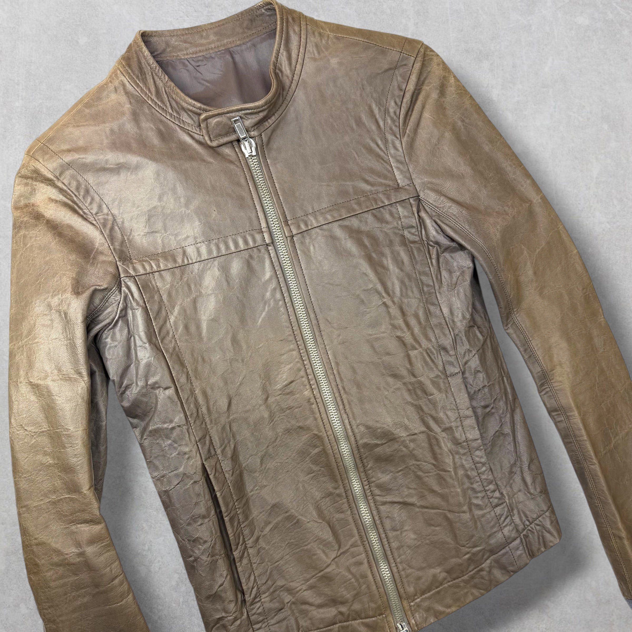 Rick Owens Rick Owens Grained Lamb Leather Racing Jacket XS Size US XS / EU 42 / 0 - 3 Thumbnail