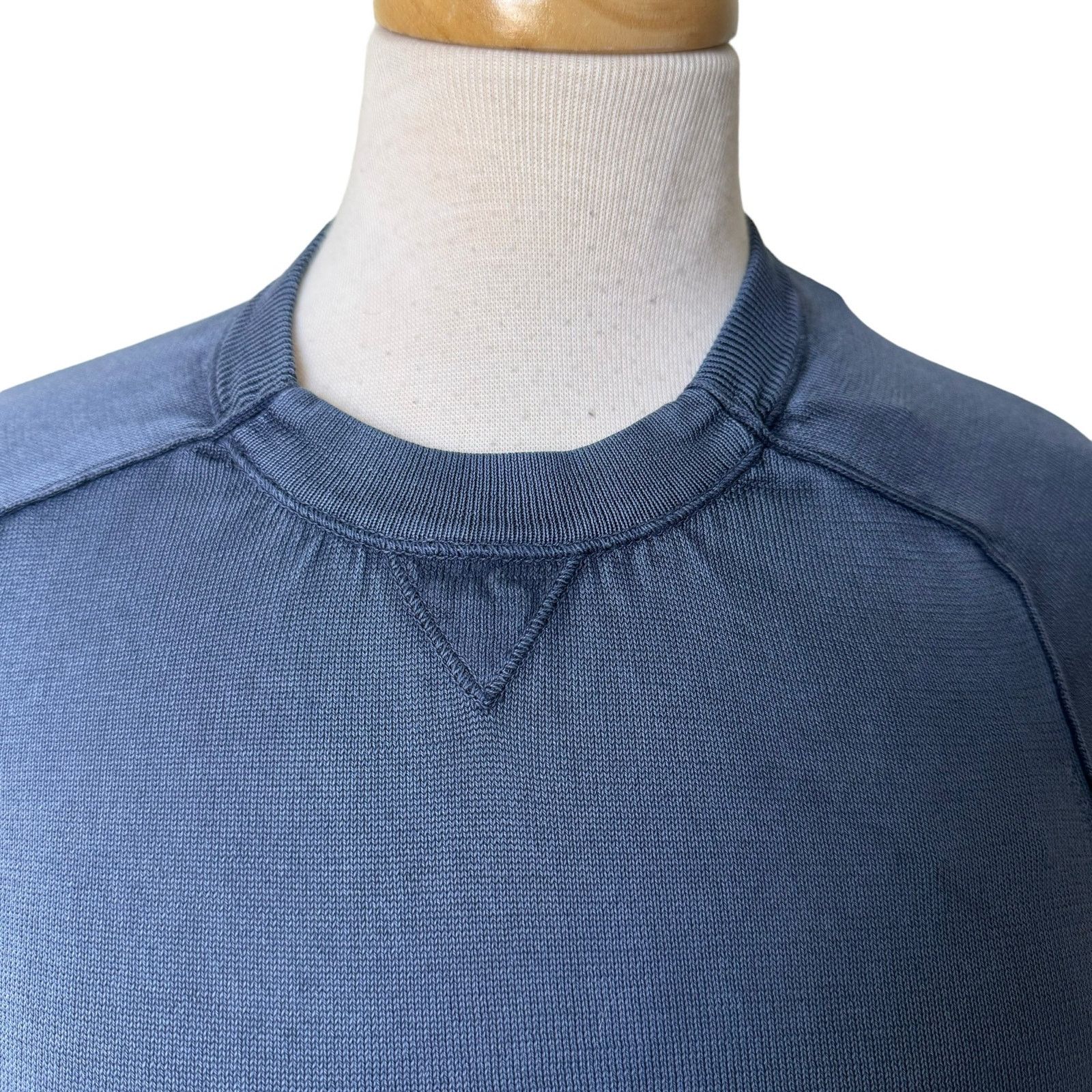 Other KANGRA 100% Cotton Crewneck Sweater Slate Blue Size 48 Size M / US 6-8 / IT 42-44 - 8 Thumbnail