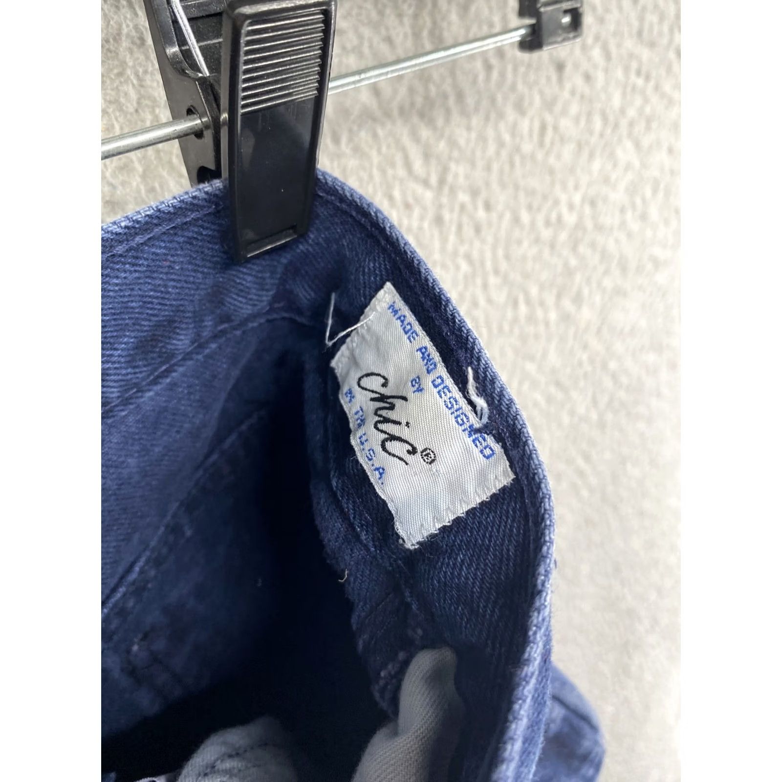 Vintage VINTAGE CHIC Jeans Women’s Button Fly Dark Wash High Rise 100% Cotton USA Made Size 9, 5-Pocket, Tapered Size 30" / US 8 / IT 44 - 3 Thumbnail