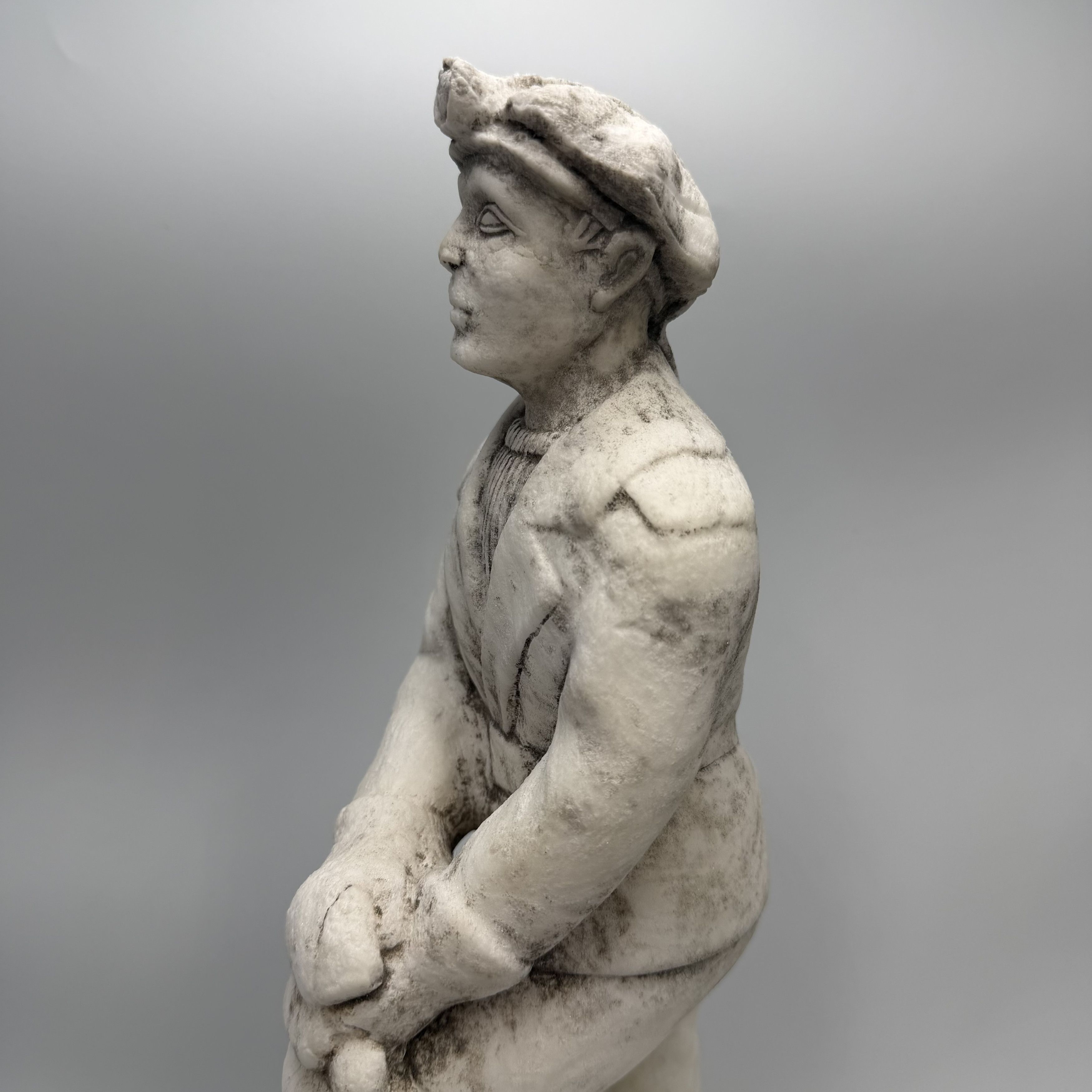 Vintage Massive Vintage Hand Carved Miner Statue Size ONE SIZE - 4 Thumbnail