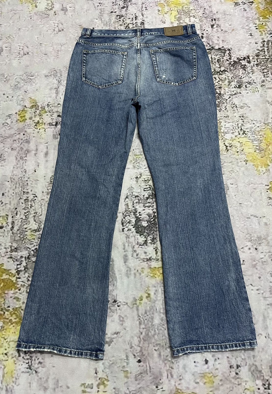 Lauren Ralph Lauren × Polo Ralph Lauren × Vintage Flare Vintage Laurent Jeans Co with Patches Size US 33 - 2 Thumbnail