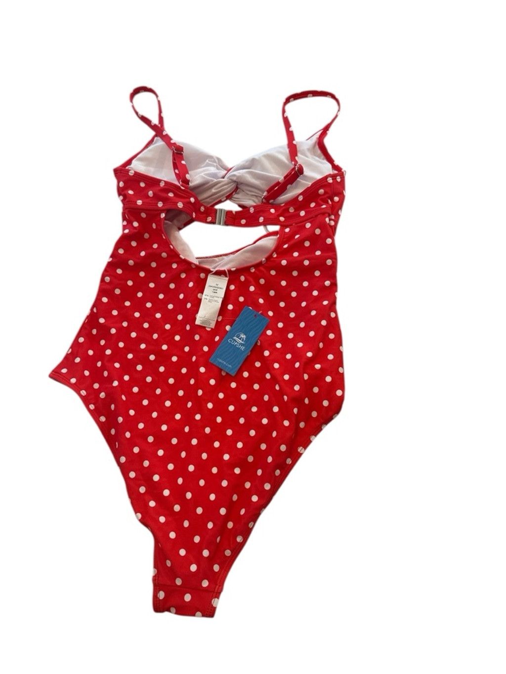 Other Cupshe Polka Dot Twisted One-Piece Swimsuit Red size medium Size ONE SIZE - 5 Thumbnail