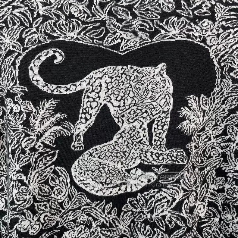 Hermes Hermes Black and White Leopard Print Cashmere Long Sleeve Size XS / US 0-2 / IT 36-38 - 3 Thumbnail