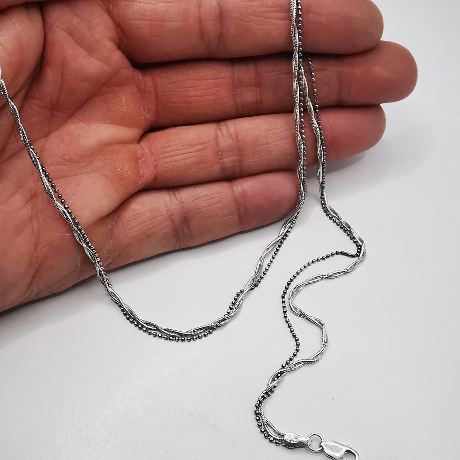 Sterling Silver Vintage Chain Necklece,925 Sterling Silver,Signed , 7,51g Size ONE SIZE - 6 Thumbnail