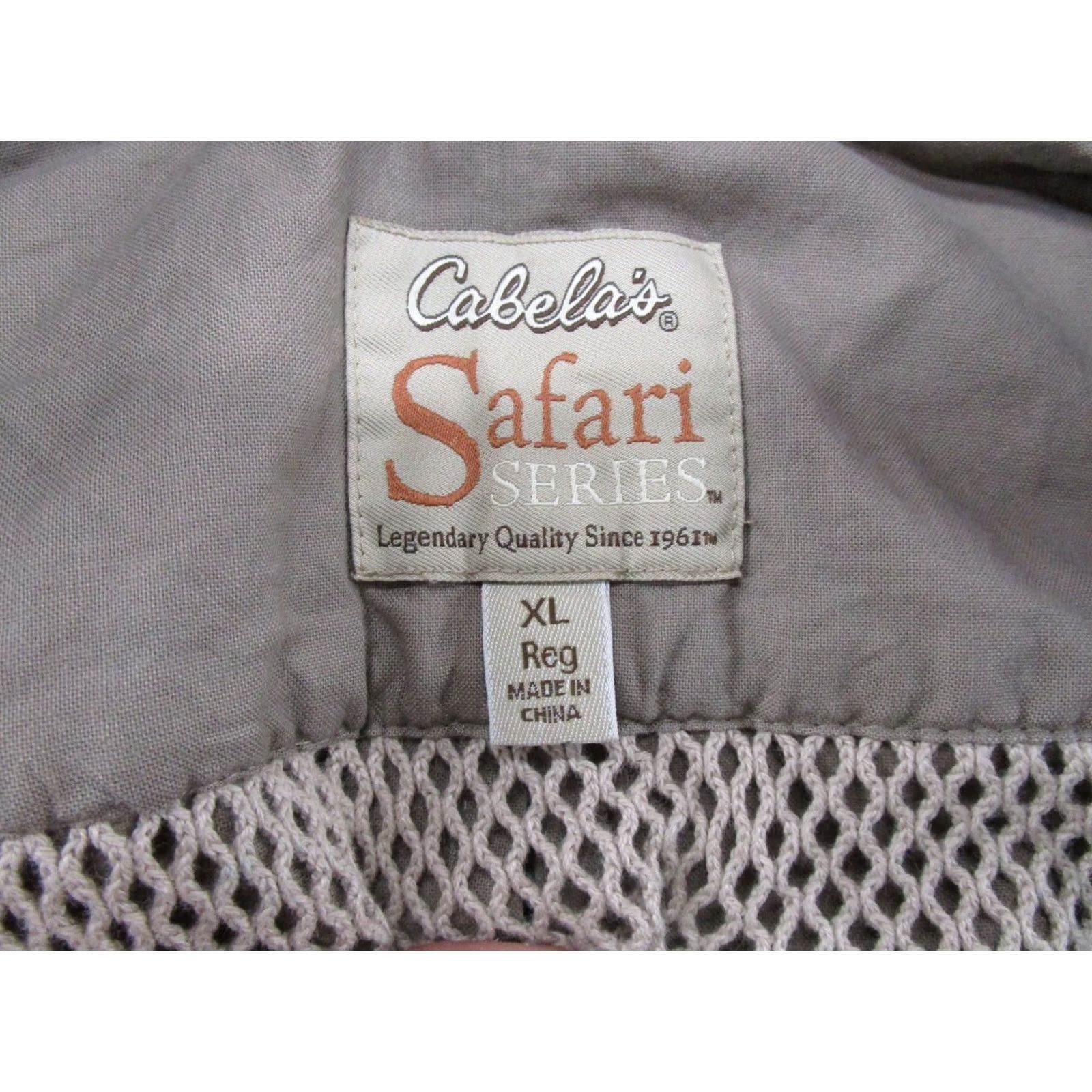 Vintage Cabela's Safari Vest Men XL Khaki Cargo Pockets Vented Fishing Hunting Gorpcore Size US XL / EU 56 / 4 - 4 Thumbnail