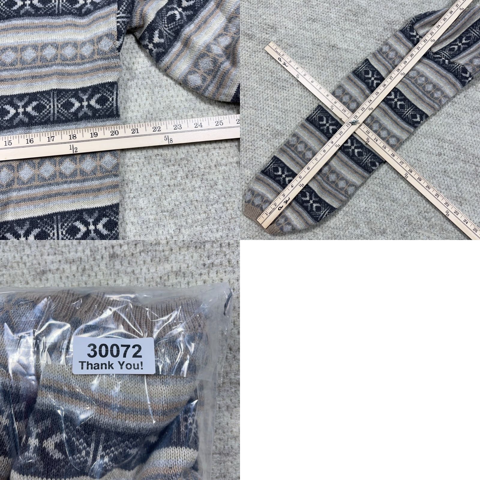 Vintage Vintage Susquehanna Trail Outtfitters UniS Sweater Geometric Knit Crew Neck Mens Large Tan Gray Golf 90s USA Retro Classic Grandpa Size US L / EU 52-54 / 3 - 8 Thumbnail