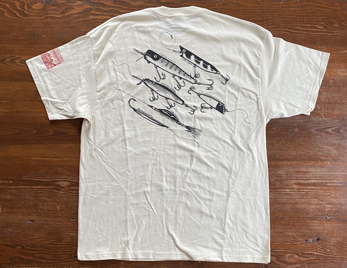 Hanes Vintage 90’s East Ender Fishing Hooks Bait Tee Shirt Size US XL / EU 56 / 4 - 2 Thumbnail