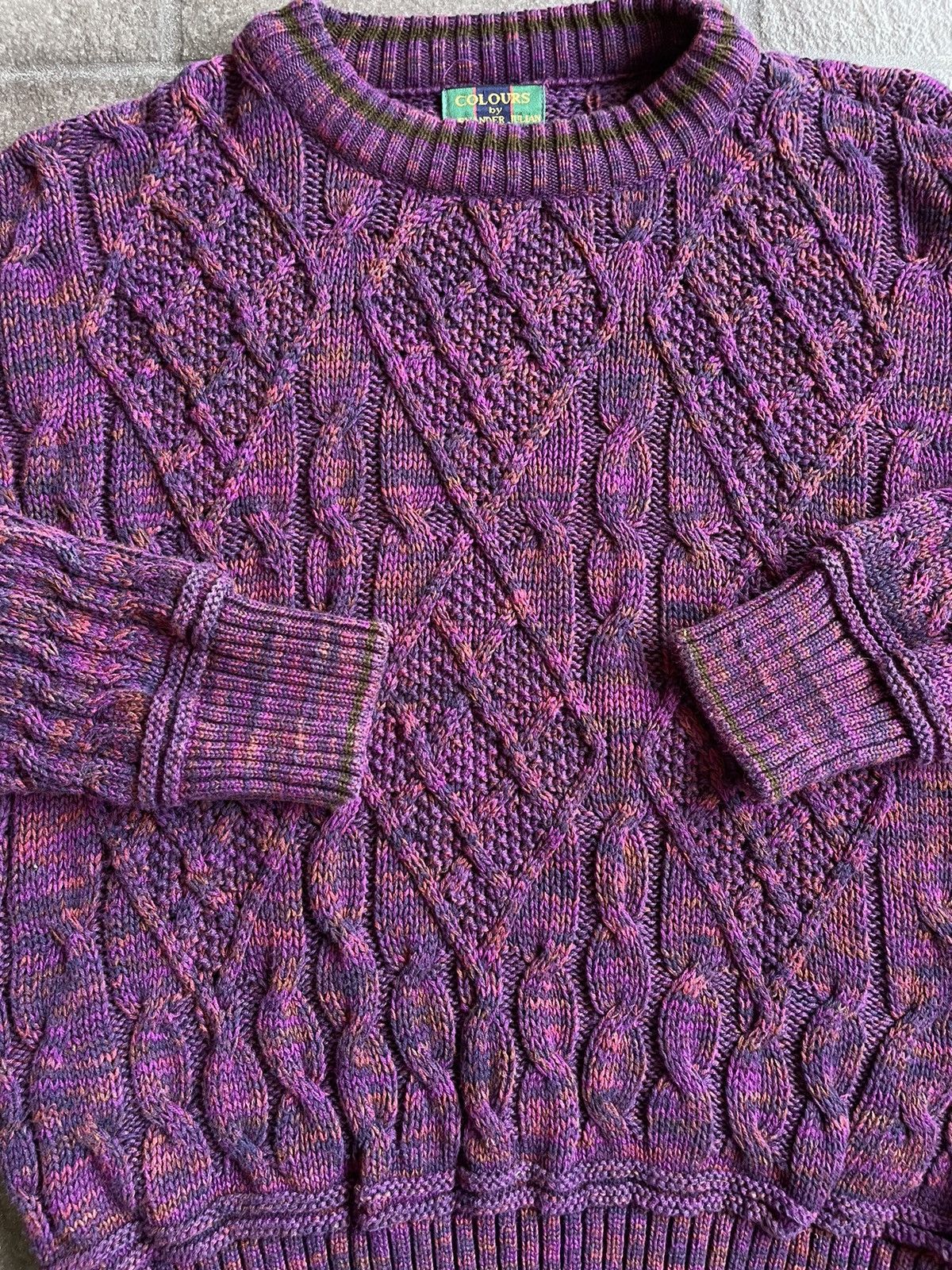 Alexander Julian Vintage Purple Knit Sweater Size US M / EU 48-50 / 2 - 1 Thumbnail