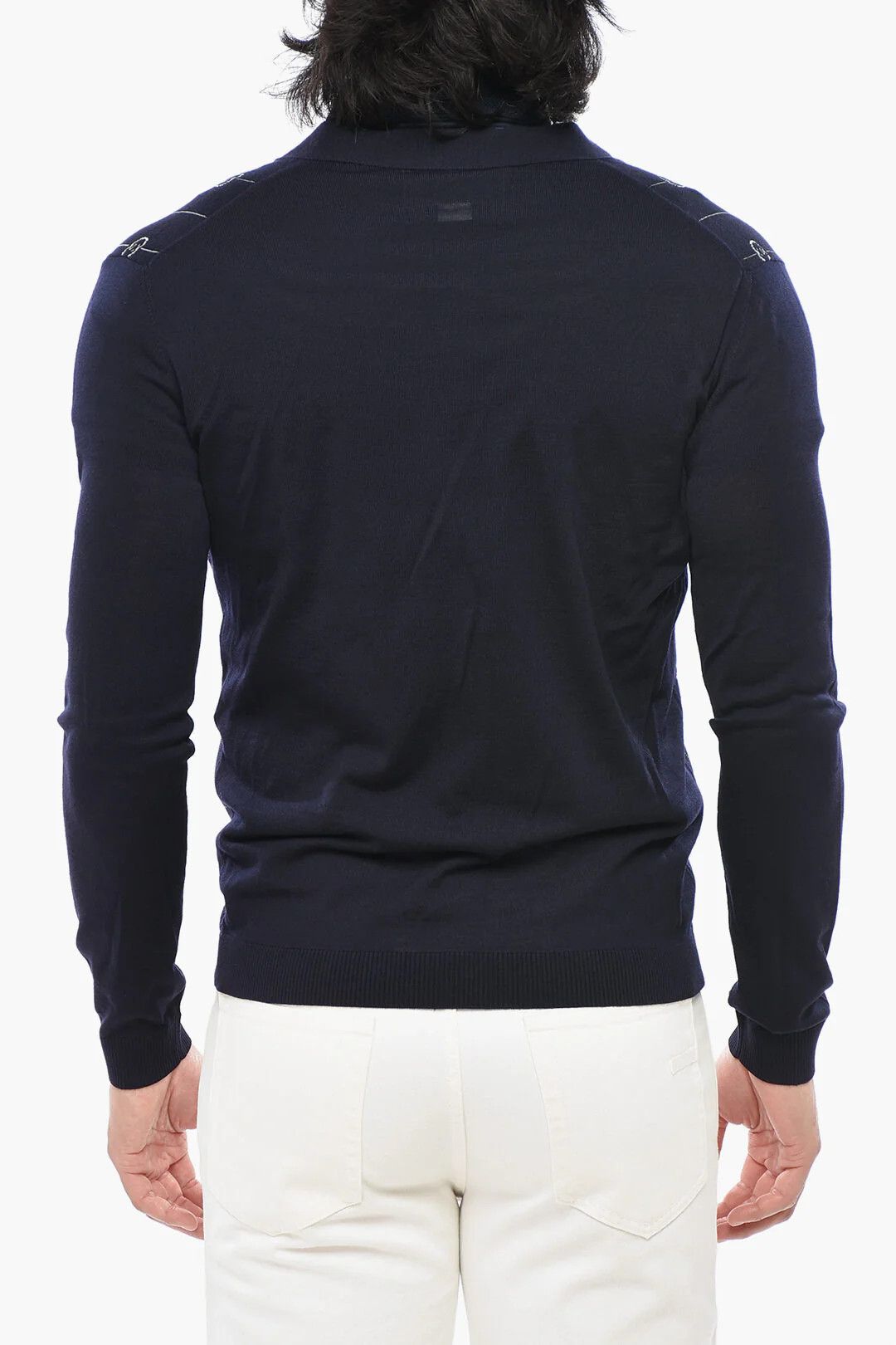 Gucci og1mm0426 Wool and Nylon Iconic-Pattern Cardigan in Blue Size US S / EU 44-46 / 1 - 2 Thumbnail