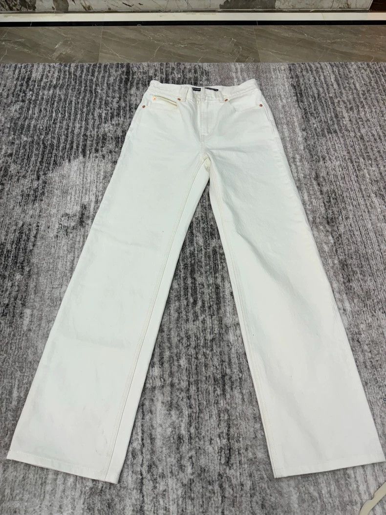 Alexander Wang Alexander Wang Women's White Straight Jeans Size 24" / US 00 / IT 34 - 1 Thumbnail