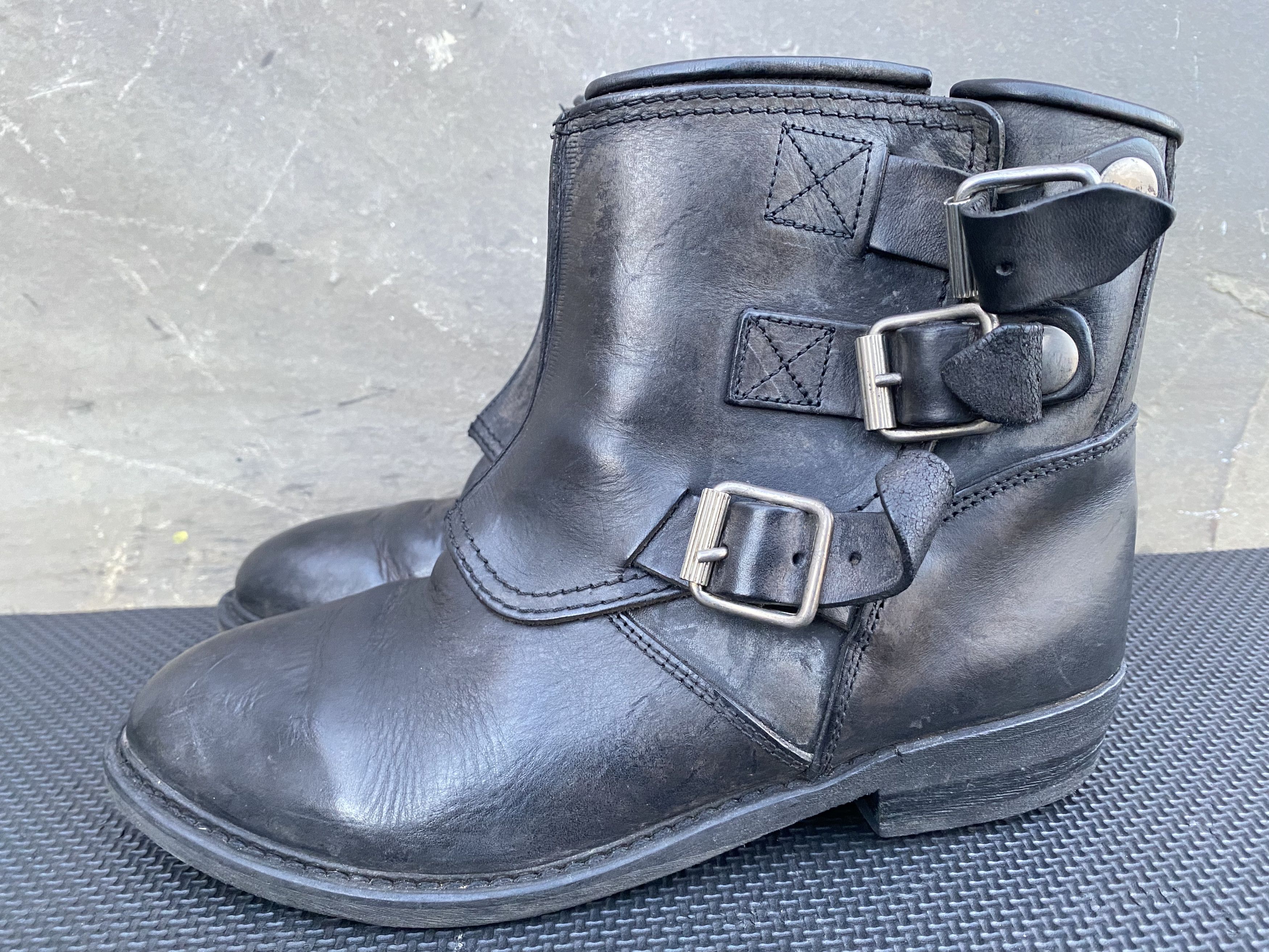 Golden Goose Golden Goose Buckle Biker Black/Gray - Women's Distressed Size US 8 / IT 38 - 6 Thumbnail