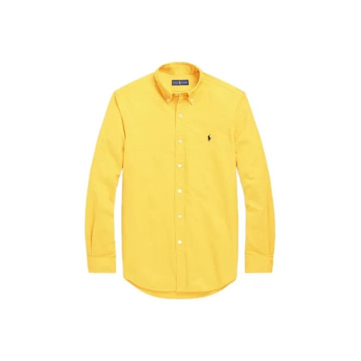 Polo Ralph Lauren Polo Ralph Lauren Men's Yellow Logo Embroidered Long-Sleeve Shirt Size US XS / EU 42 / 0 - 1 Thumbnail
