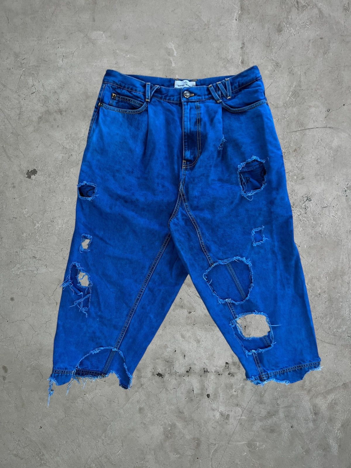 Vivienne Westwood Vivienne Westwood Distressed Denim Shorts Size US 36 / EU 52 - 1 Thumbnail