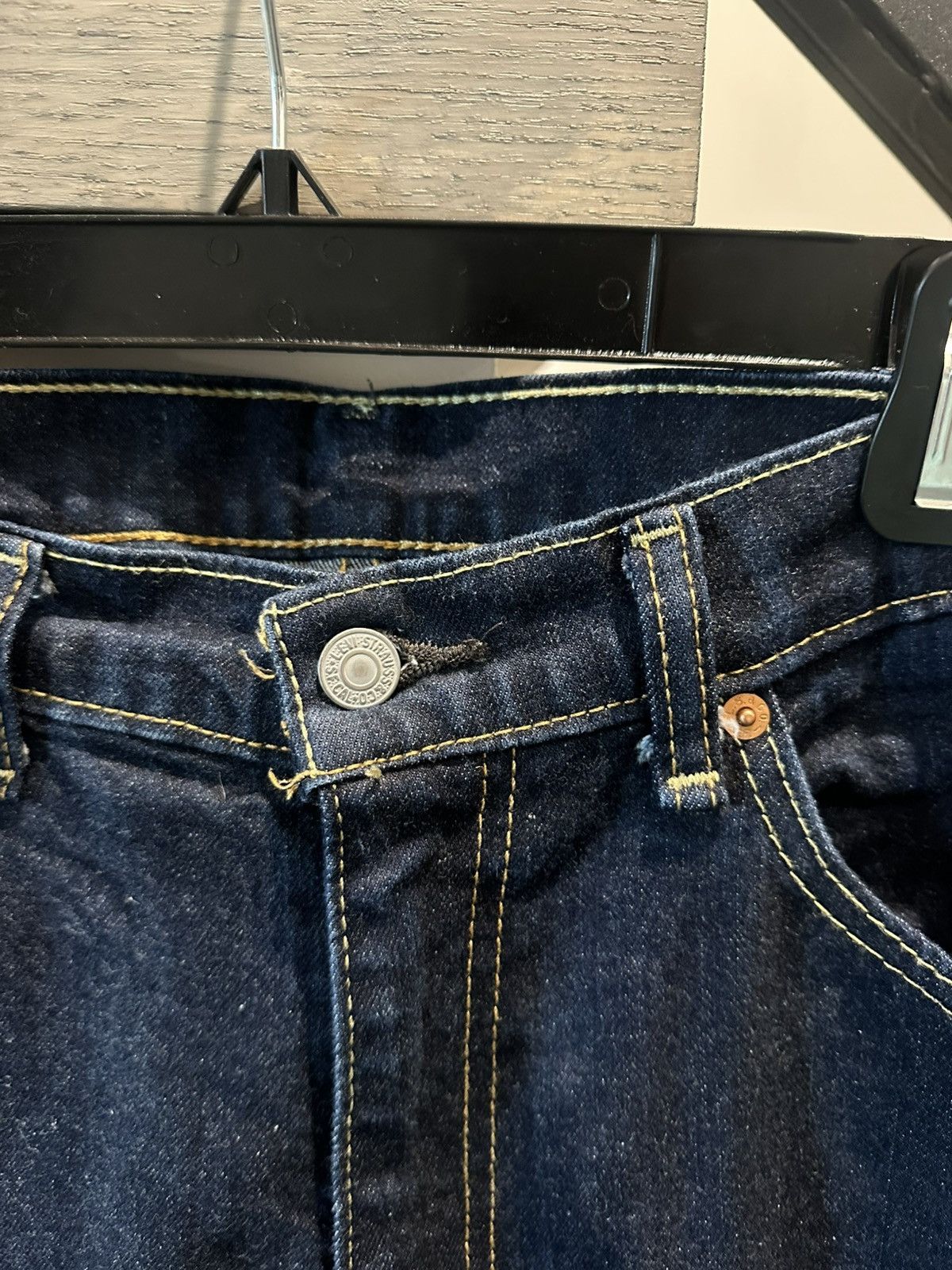 Levi's Levi's 550 Navy Blue Denim Jeans Size 34" Size US 34 / EU 50 - 2 Thumbnail