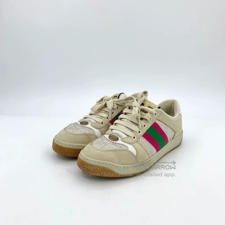 Gucci Gucci Colour-blocked logo embossed striped webbing casual Size US 6.5 / IT 36.5 - 1 Thumbnail