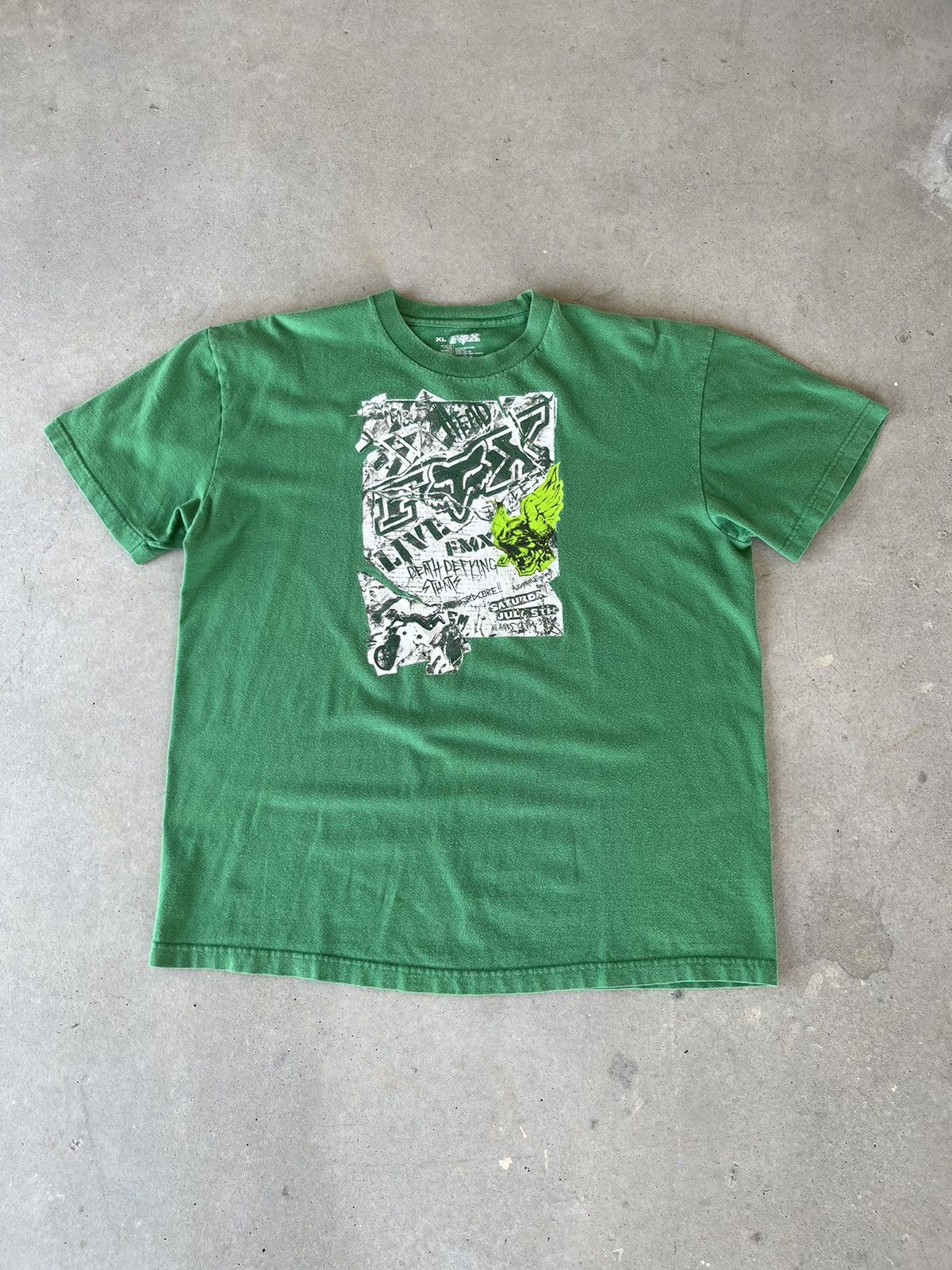 Vintage Vintage y2k Fox Racing Motocross T-Shirt Size US L / EU 52-54 / 3 - 1 Thumbnail