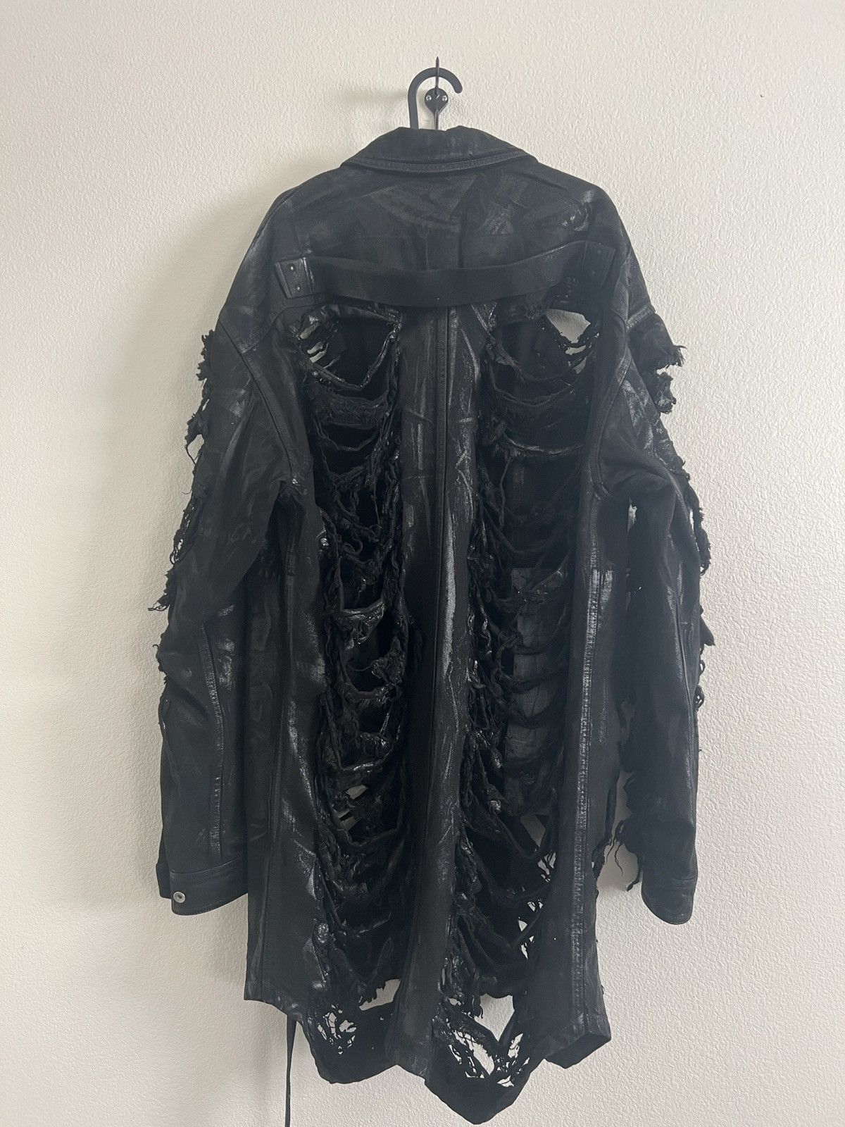 Rick Owens Drkshdw Rick Owens Strobe Oversized Distressed Coated-Jacket $2120 Size US S / EU 44-46 / 1 - 4 Thumbnail
