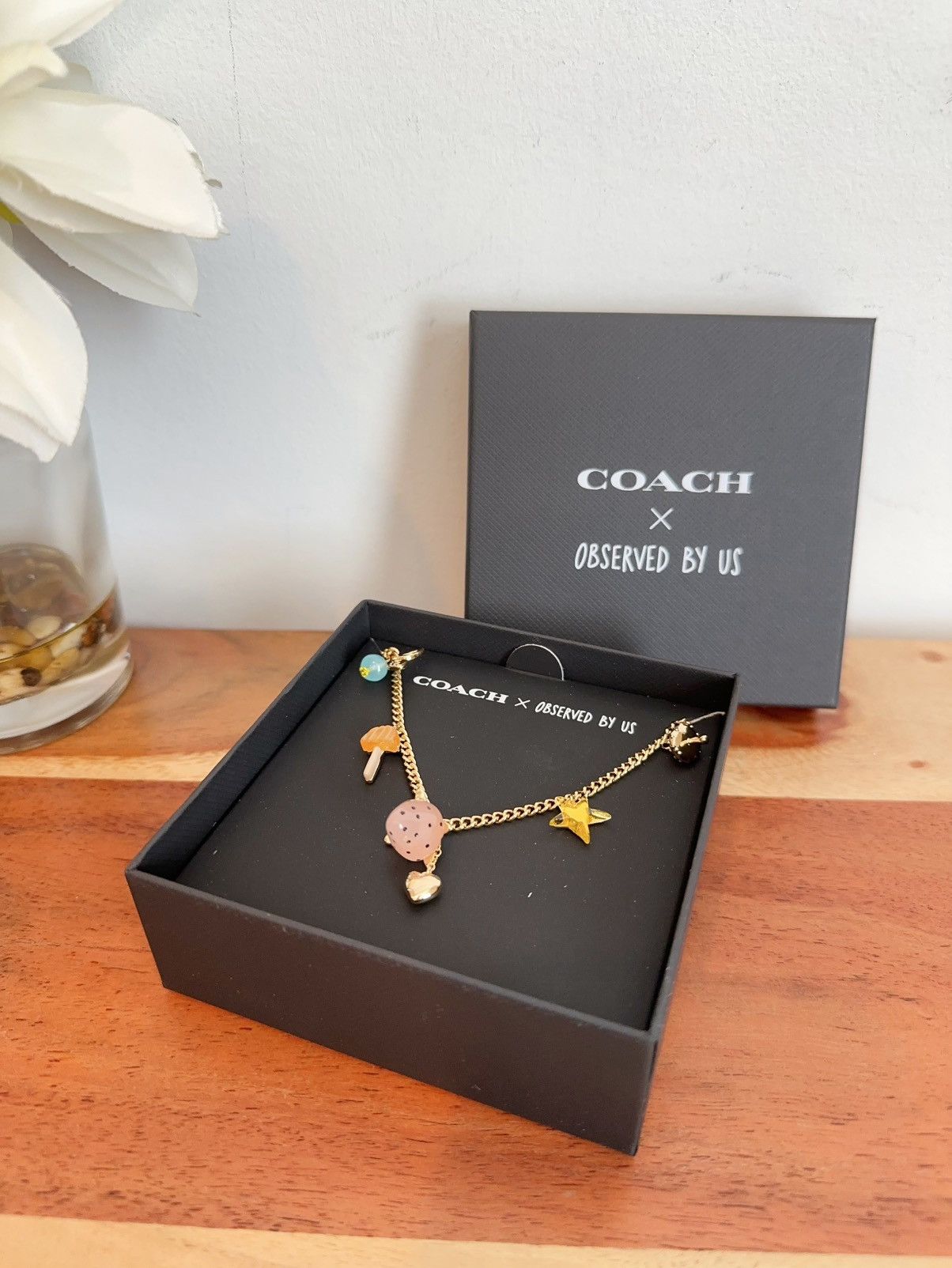 Coach NWT Coach X Observed By Us Strawberry Heart Charm Necklace Size ONE SIZE - 5 Thumbnail