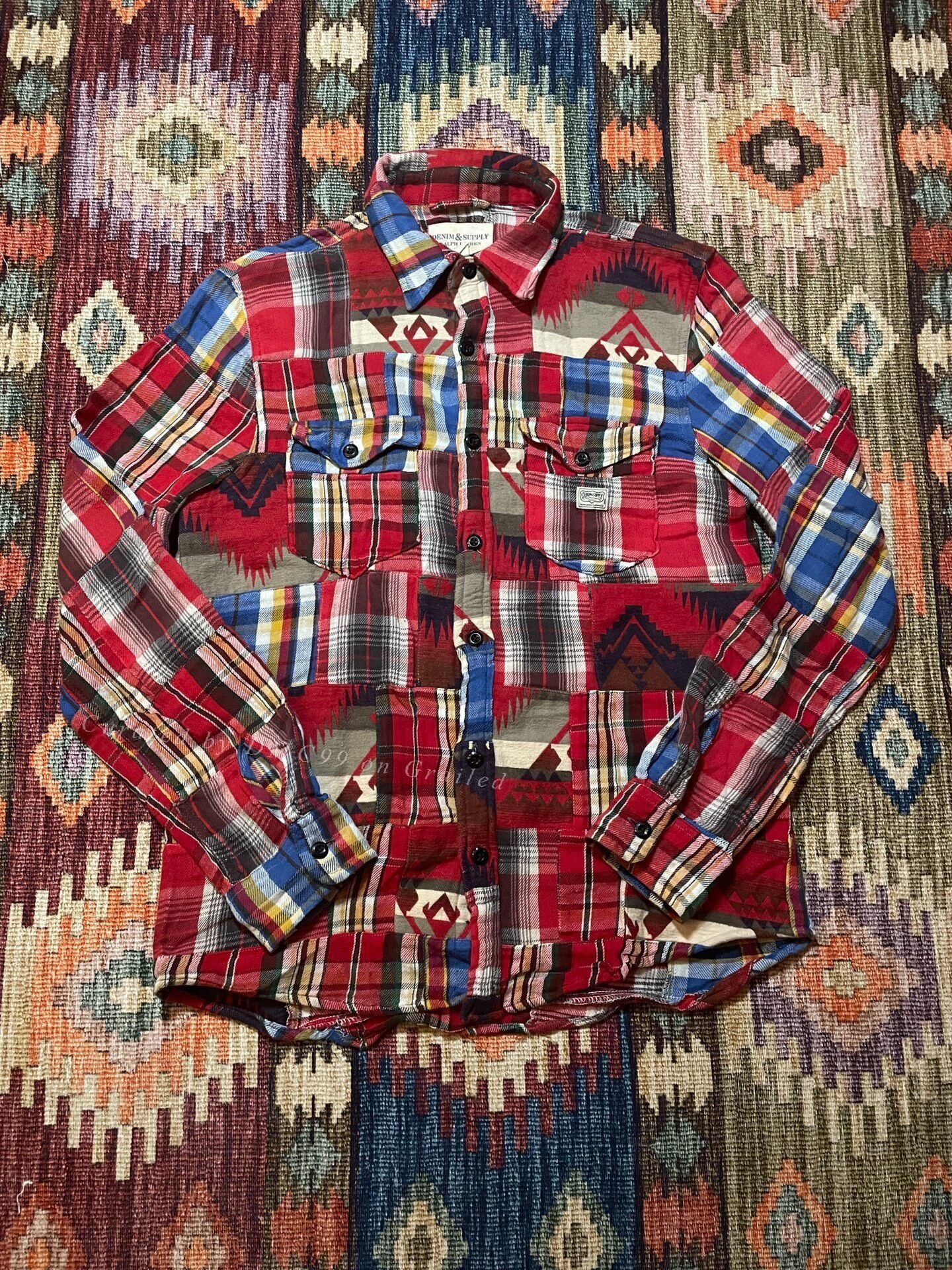 Denim & Supply Ralph Lauren Ralph Lauren Denim Supply Patchwork Shirt Size US M / EU 48-50 / 2 - 1 Thumbnail