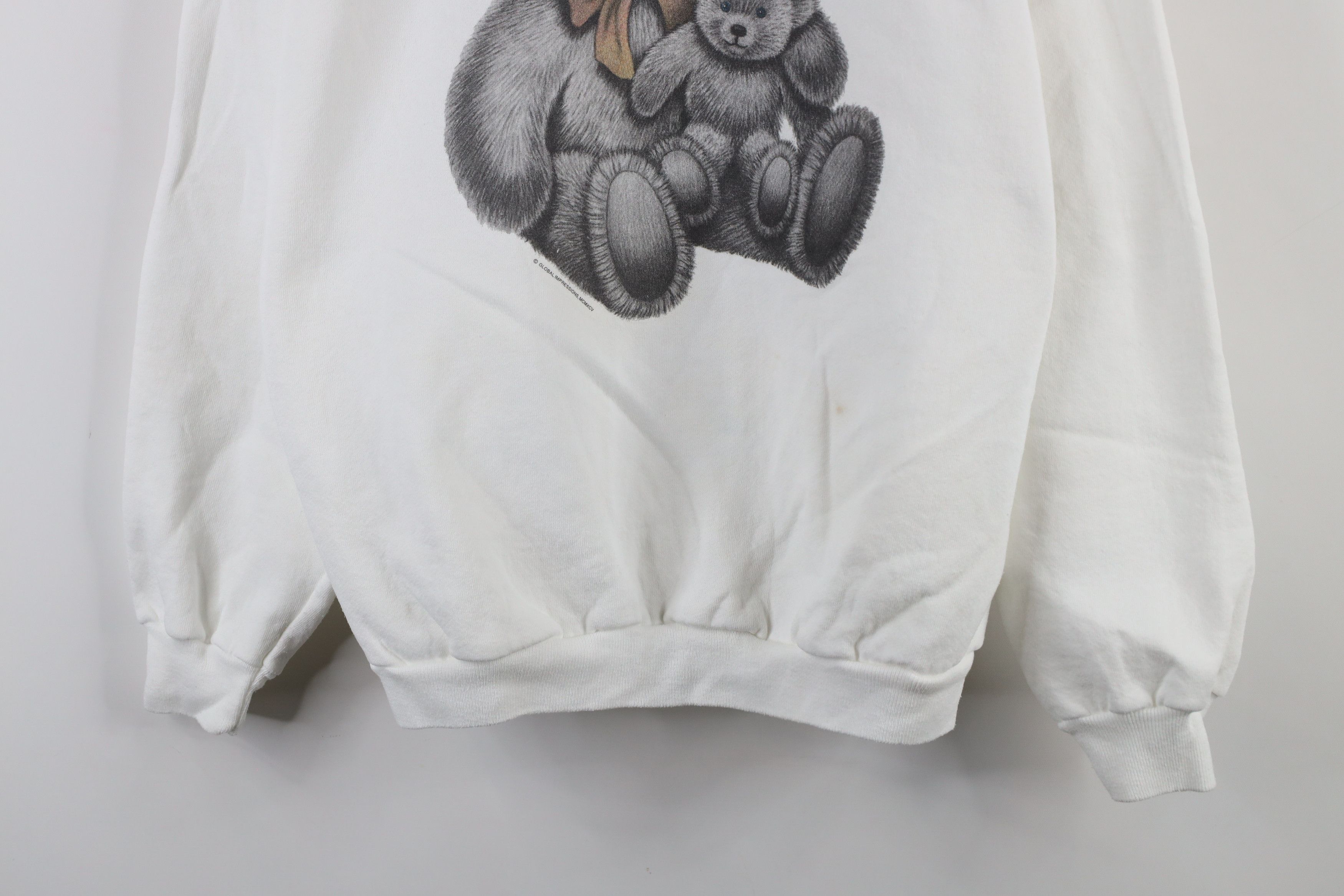 Vintage Vintage 90s Streetwear Teddy Bear Crewneck Sweatshirt USA Size XL / US 12-14 / IT 48-50 - 3 Thumbnail