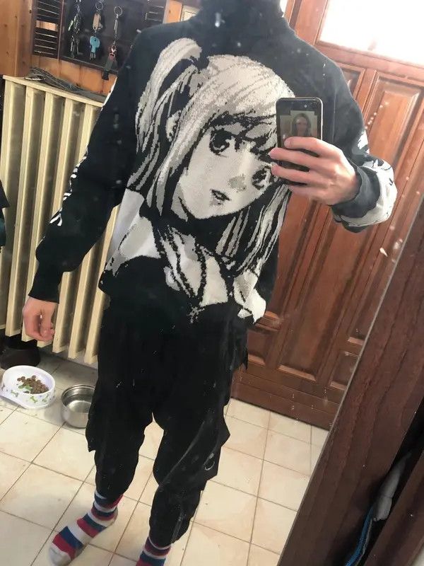 Japanese Brand Minami x Kamon Japanese Style Anime Girl Knitted Sweatshirt Size US XXL / EU 58 / 5 - 7 Thumbnail