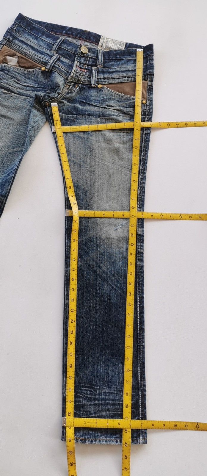Japanese Brand Antgauge Double Waist Distressed Denim Jeans Size US 33 - 12 Thumbnail