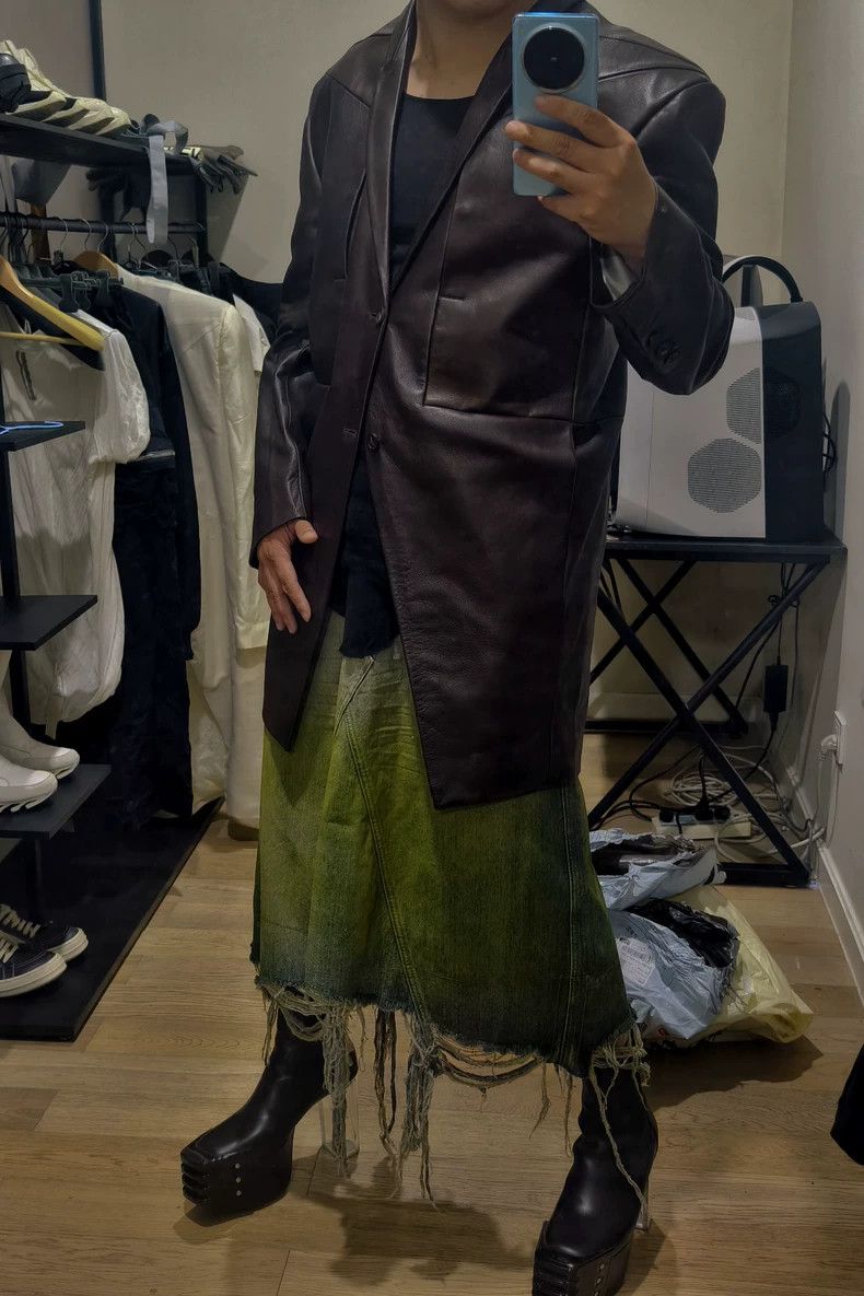 Rick Owens Rick Owens Gradient Skirt with Frayed Hem- DMC Size US 32 / EU 48 - 1 Thumbnail