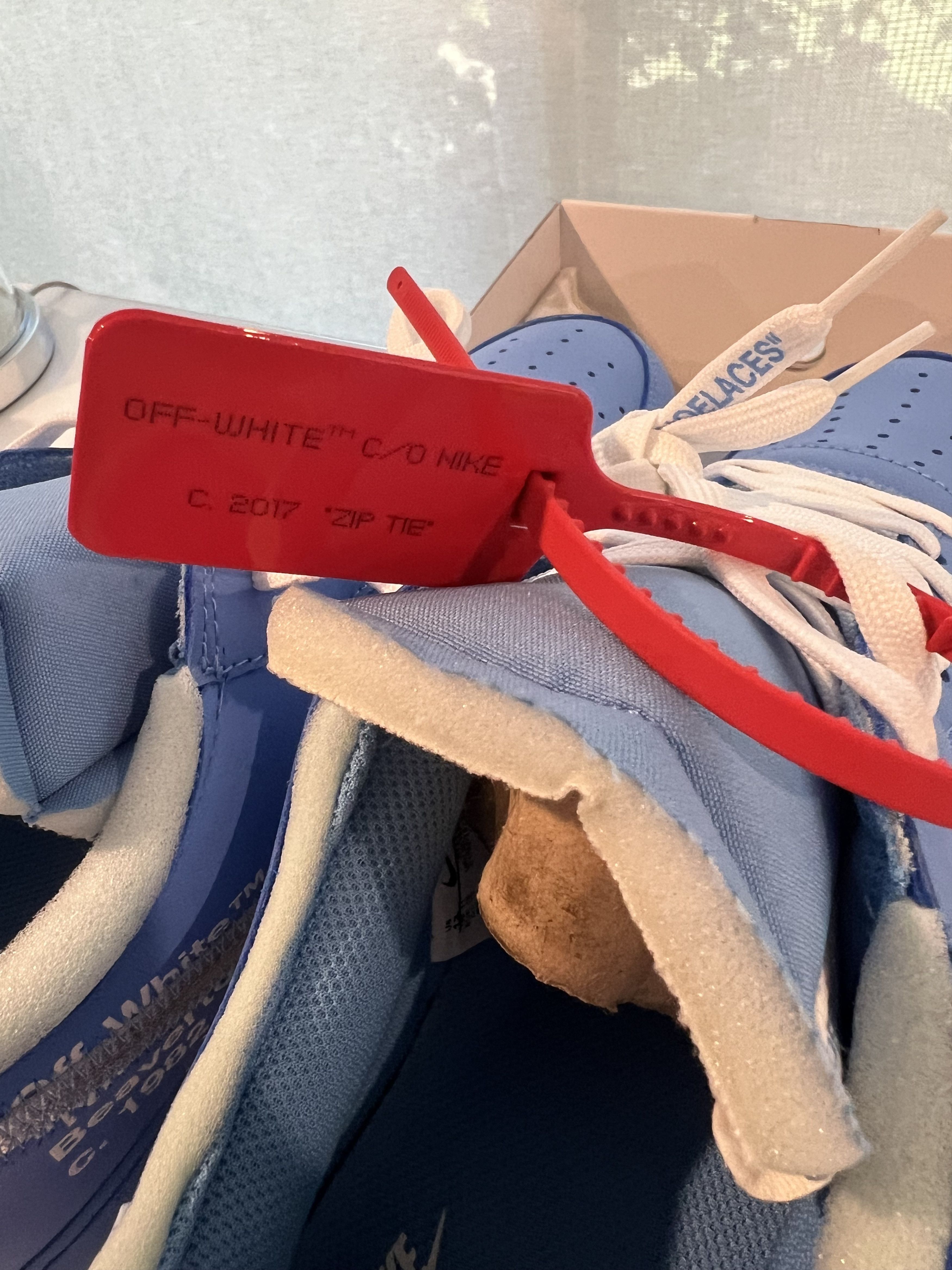 Nike × Off-White Nike Air Force 1 Low Off White University Blue MCA Exclusive Size US 12 / EU 45 - 4 Thumbnail