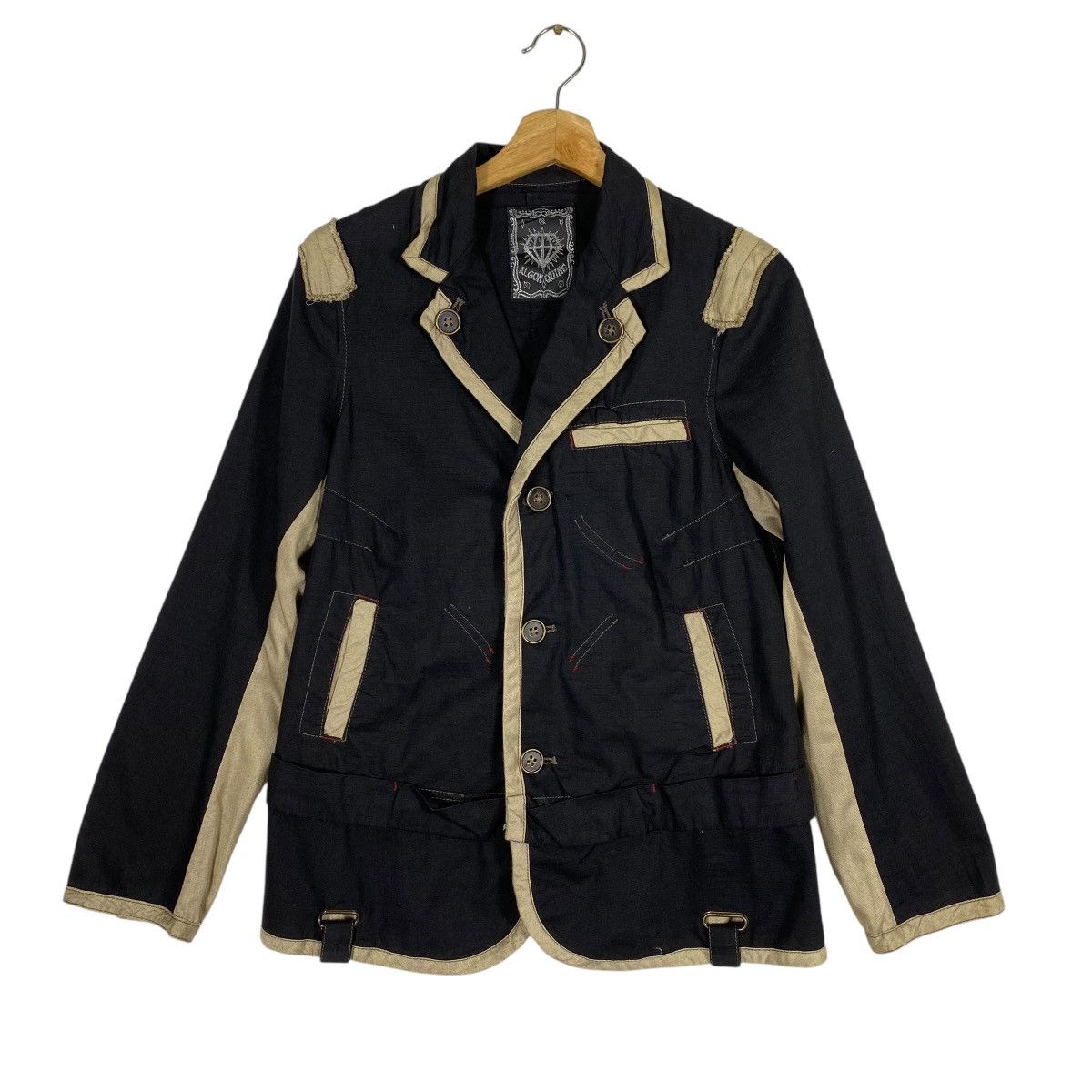 If Six Was Nine × Japanese Brand × Le Grande Bleu (L.G.B.) Vintage Algon Quins Button Jacket F Size But To Fit M Size Size US M / EU 48-50 / 2 - 1 Thumbnail