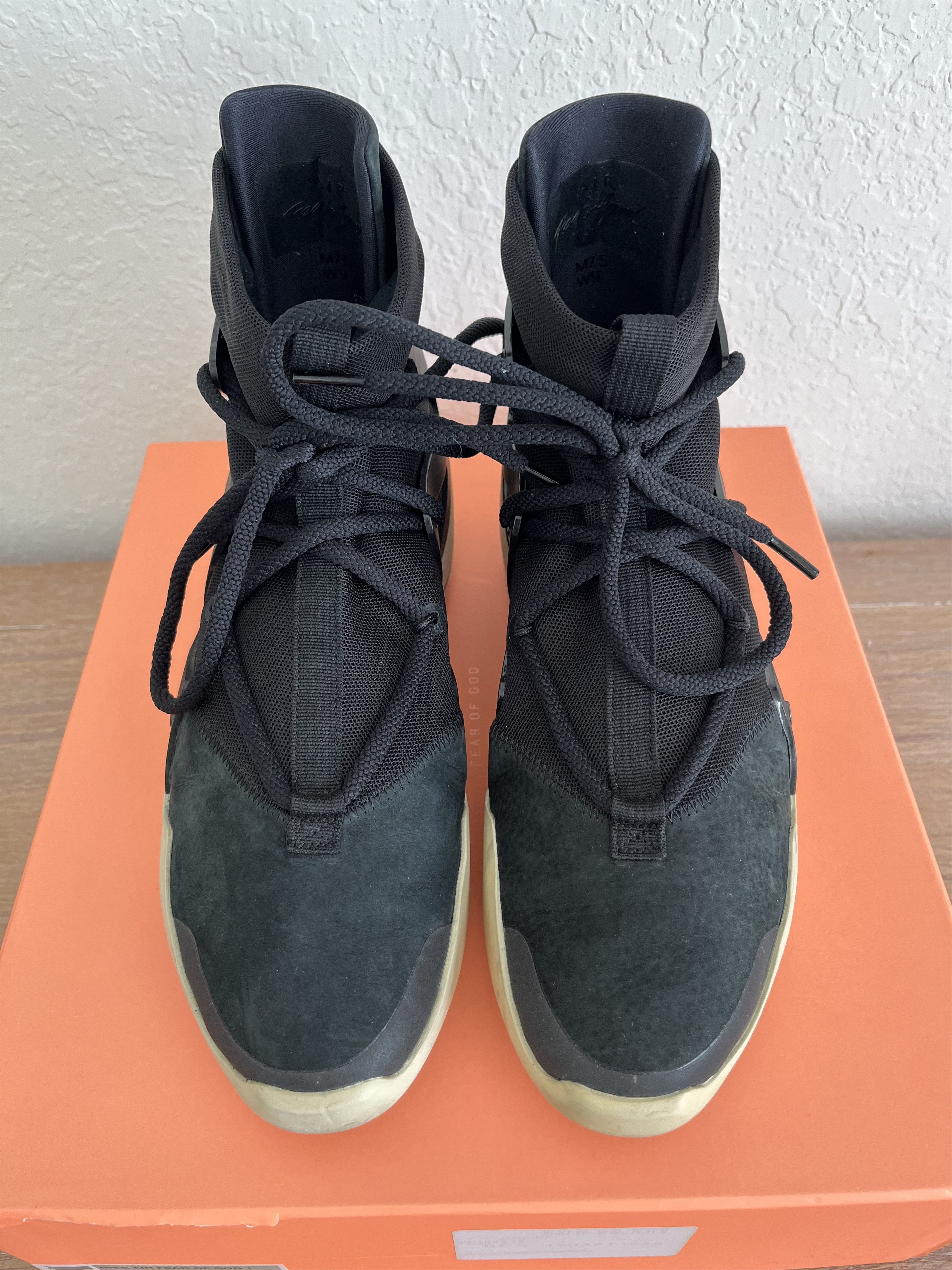 Fear of God × Nike Nike Air Fear of God 1 ‘Black’ Size US 7.5 / EU 40-41 - 2 Thumbnail