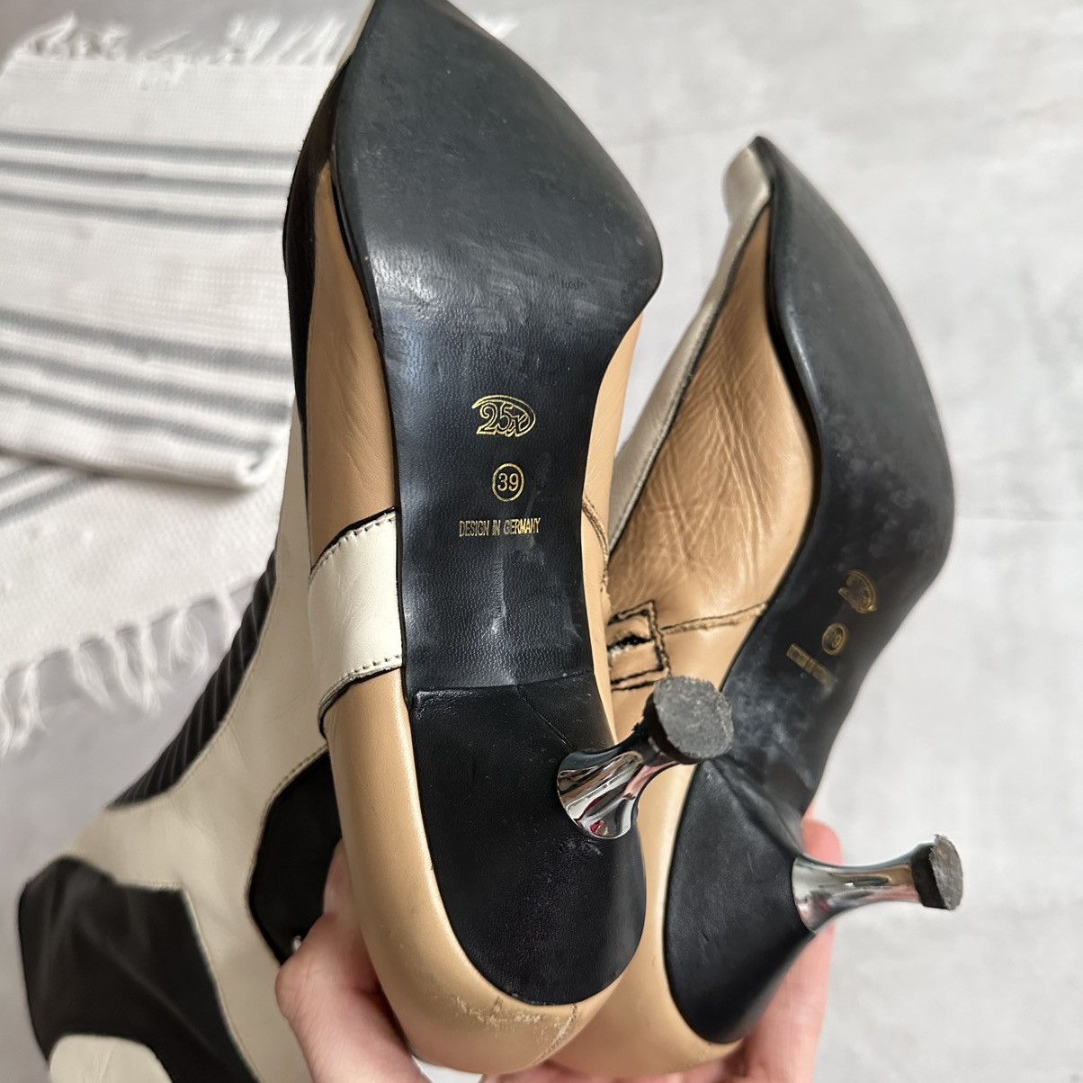 New Rock 25x Cyber Moto Leather Boots Kitten Heels Prada Miu Miu Vibe Size US 9 / IT 39 - 10 Thumbnail