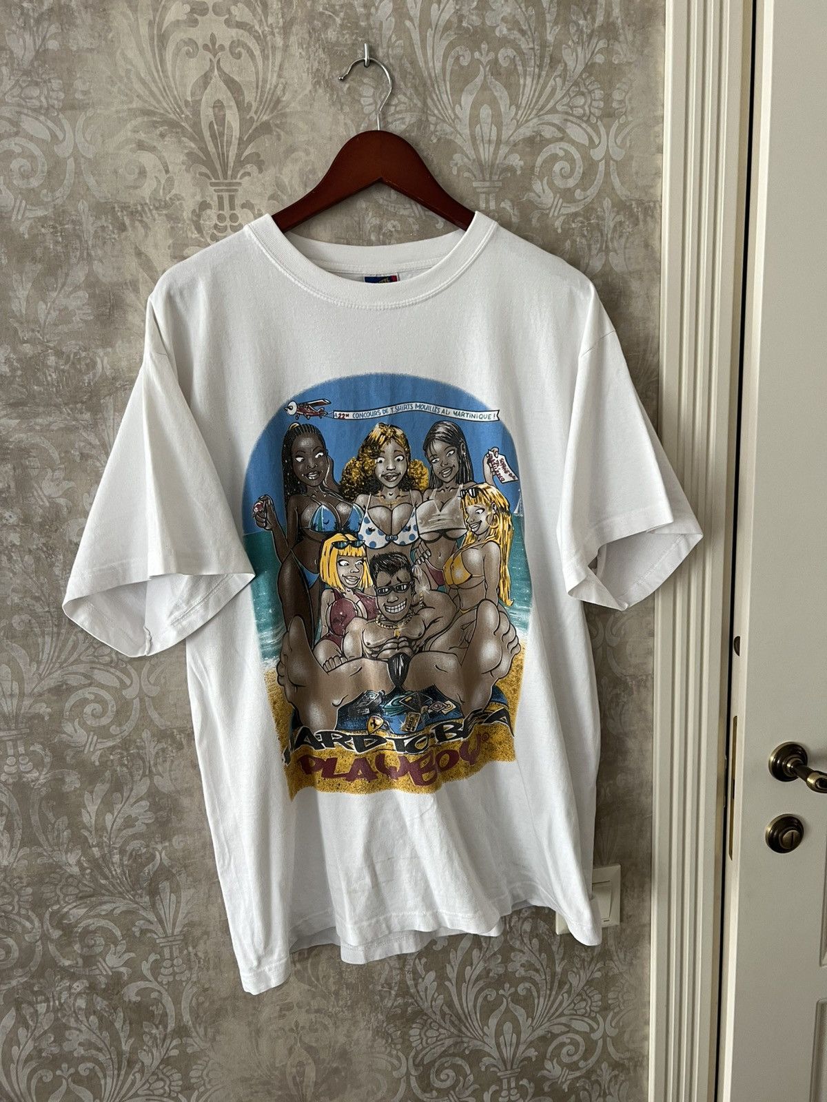 Vintage Vintage Humor Cartoon Graphic T-Shirt Hard To Be A Playboy Size US XXL / EU 58 / 5 - 3 Thumbnail