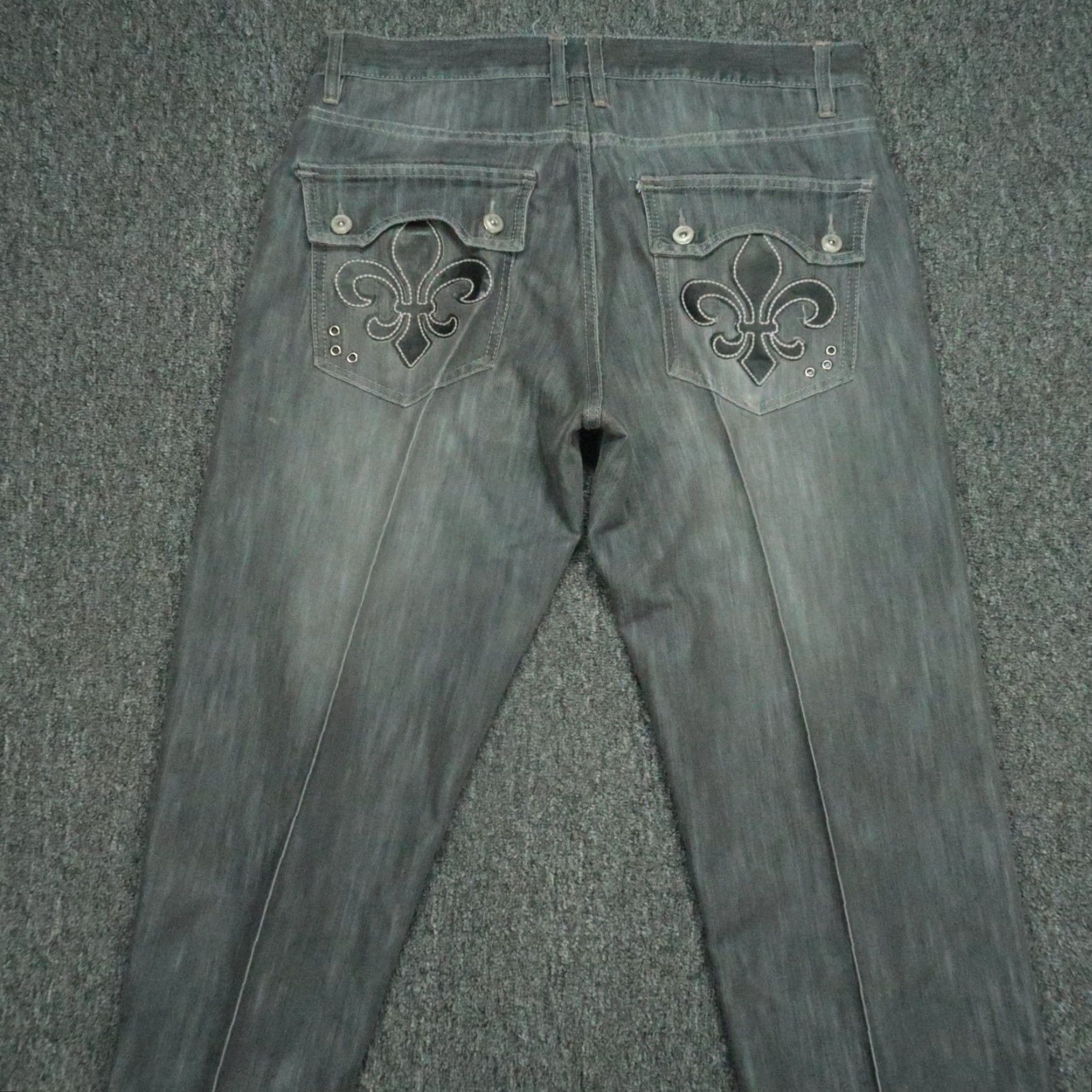 Avirex VINTAGE Avirex Jeans Mens 36x30 Gray 5 Pocket Baggy Wide Leg Embroidered Y2K Grunge Denim Size US 36 / EU 52 - 5 Thumbnail