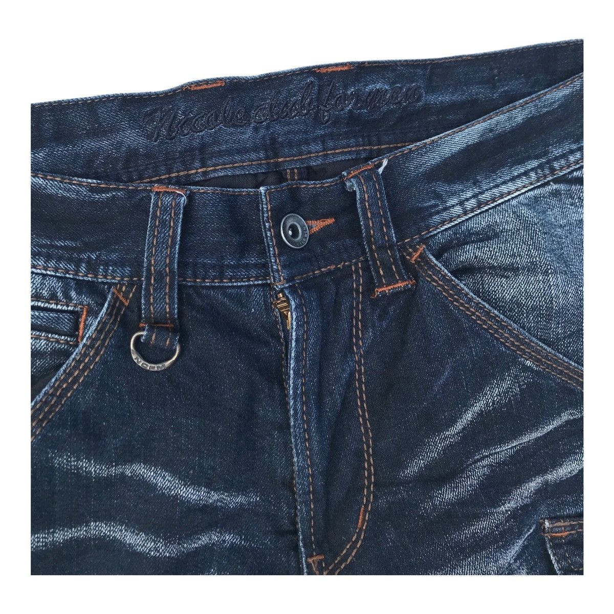 Nicole Club Nicole Club For Men Denim Cargo Multipocket Streetwear Pants Size US 29 - 2 Thumbnail