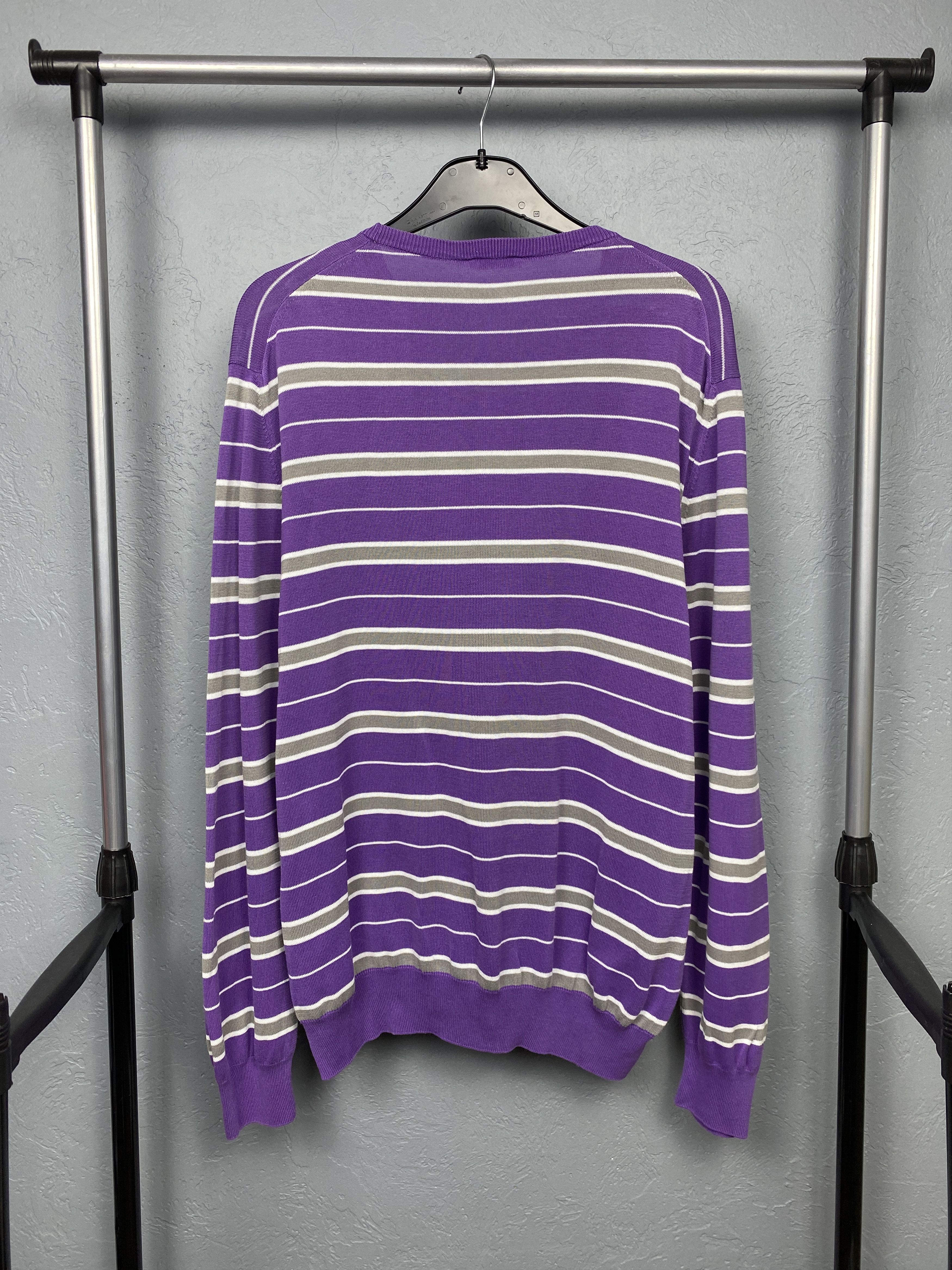Gran Sasso Gran Sasso Mens Crew Neck Cotton Knit Sweater Size US XL / EU 56 / 4 - 6 Thumbnail