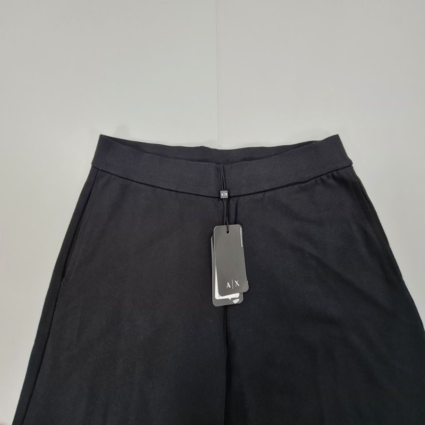 Armani Exchange Armani Exchange Womens Sweatpants Black Small Wide Leg Side Slit Baggy Pants Size 28" / US 6 / IT 42 - 3 Thumbnail