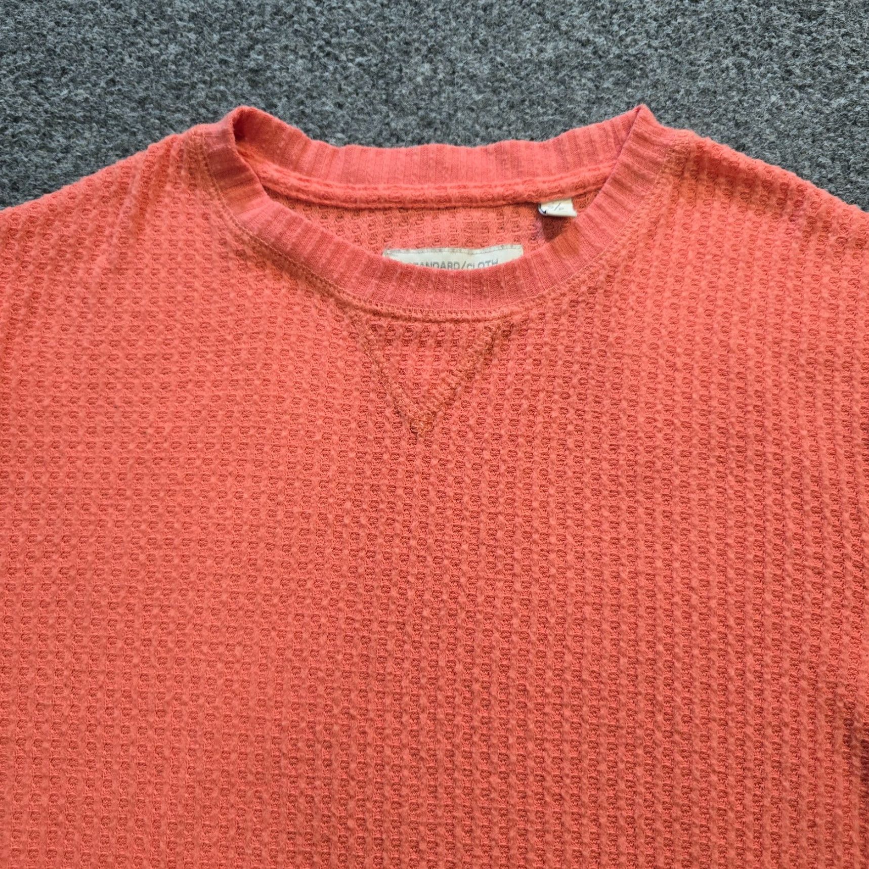 CLOT Standard Cloth Top Womens Size Small Orange Thermal Waffle Knit Capsule Casual Size S / US 4 / IT 40 - 2 Thumbnail