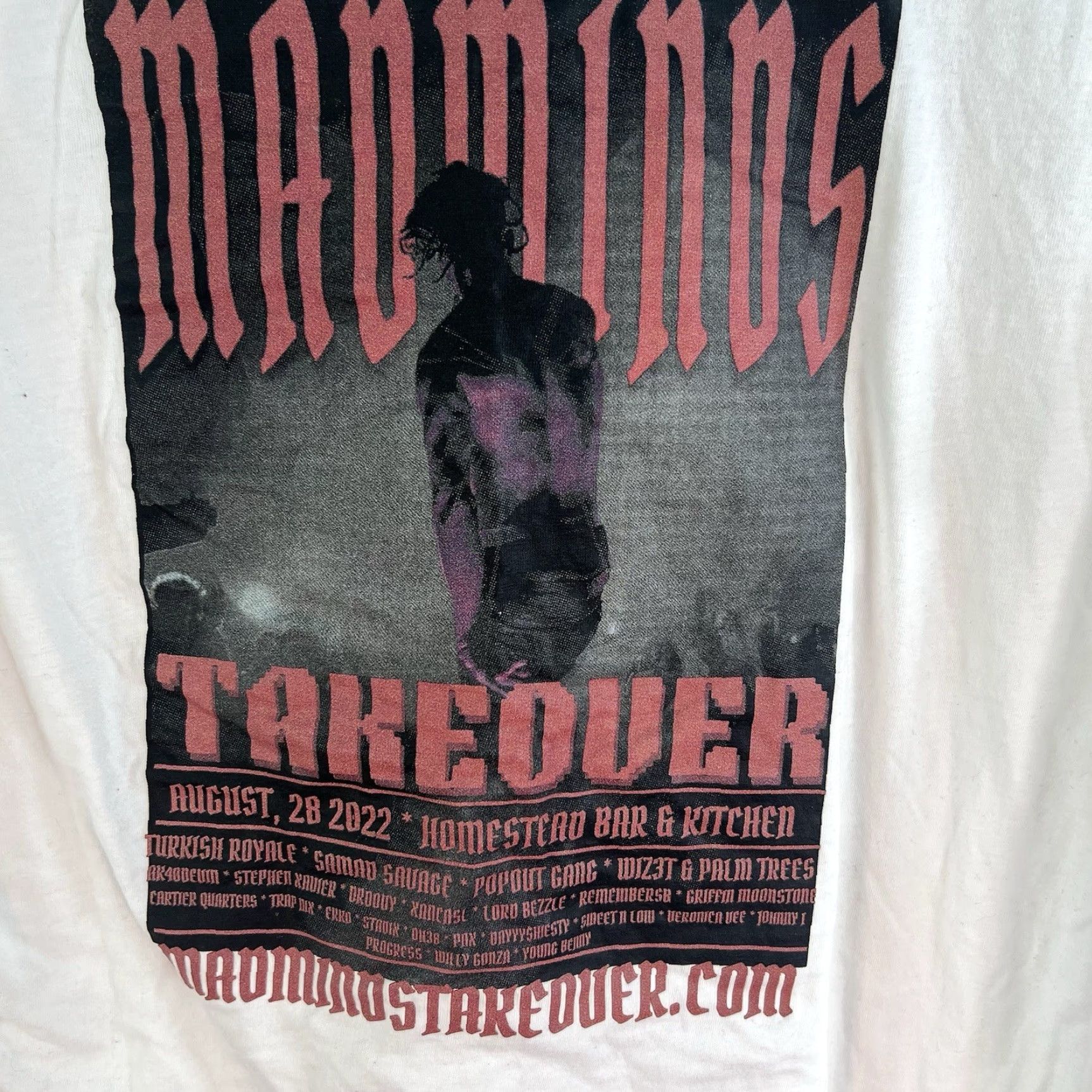 Vintage VINTAGE Mad Minds Takeover Concert NJ 2022 T-Shirt Adult Large White Music Band Graphic Print Men Size US L / EU 52-54 / 3 - 7 Thumbnail
