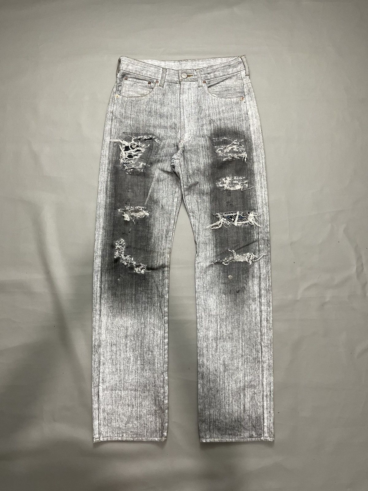 Takeo kikuchi Washed Distressed Jeans Rick Owens style