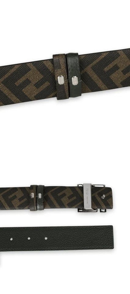 Fendi o1s1wg111125 Size:OS/FF Rounded Belt in Black/Brown Size ONE SIZE - 3 Thumbnail