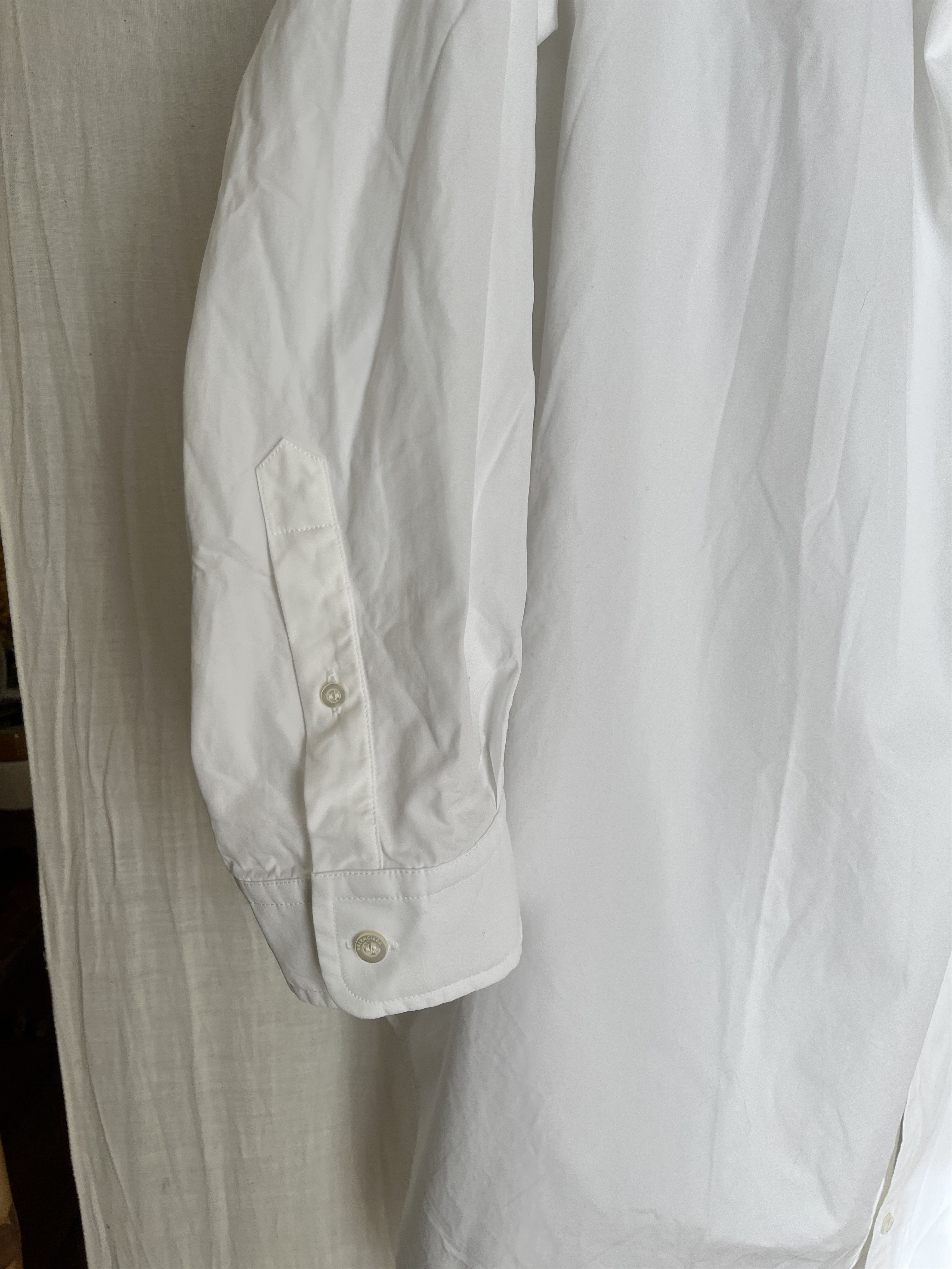 Balenciaga Balenciaga White Drape Collar Cotton Blouse. Small Size XS / US 0-2 / IT 36-38 - 7 Thumbnail